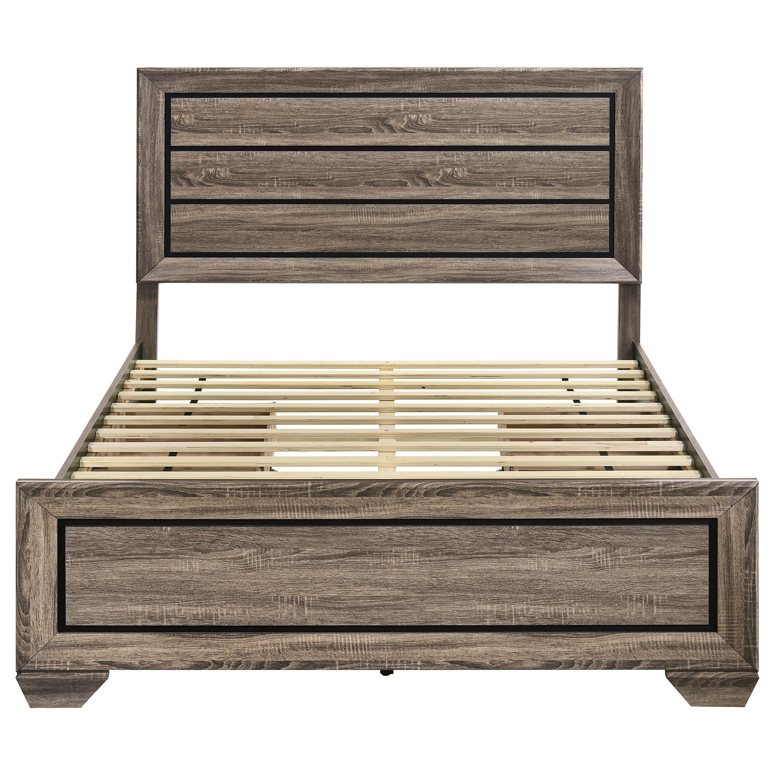 Kauffman Wood Queen Storage Panel Bed Washed Taupe — view 7