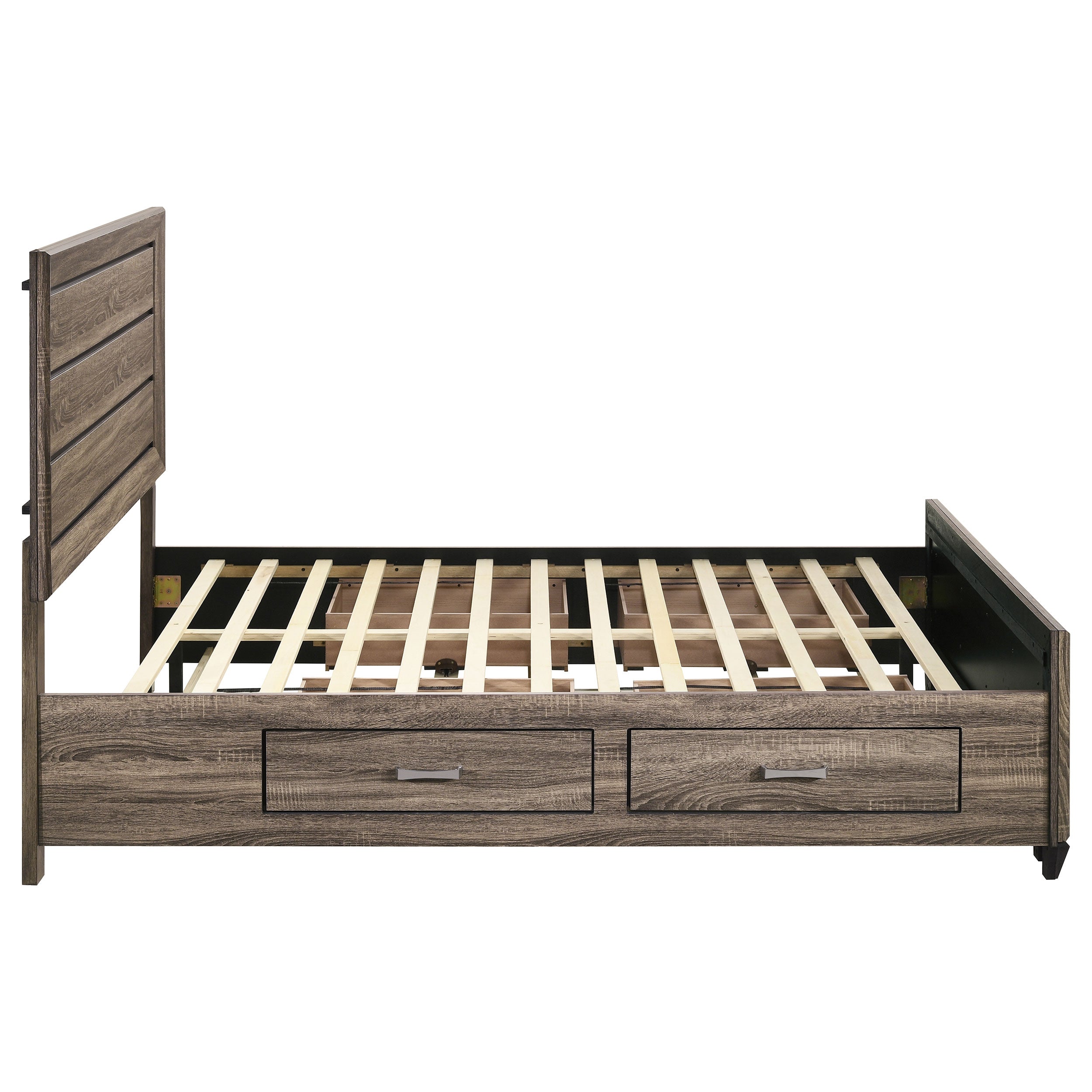Kauffman Wood Queen Storage Panel Bed Washed Taupe — view 10