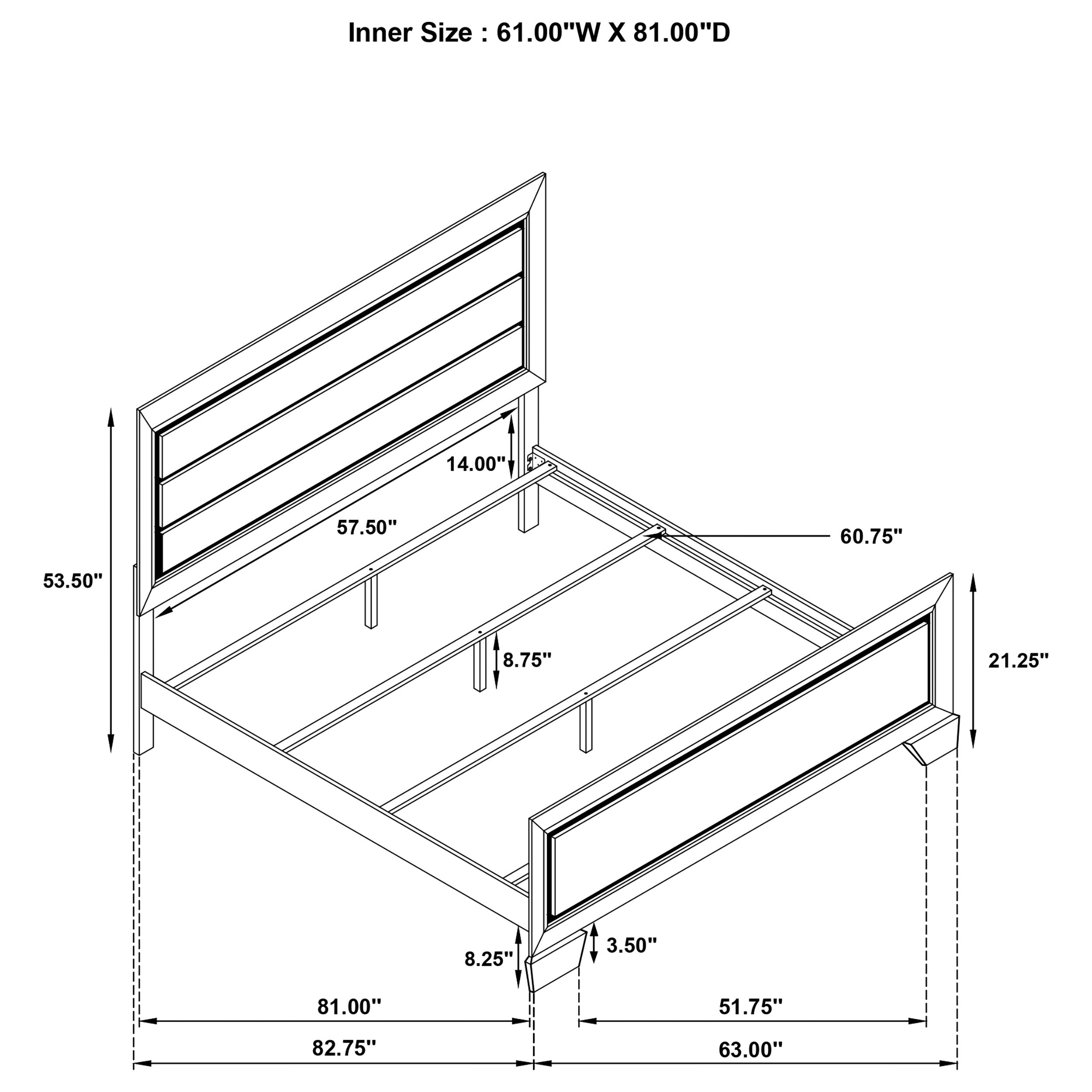 Kauffman Wood Queen Panel Bed Washed Taupe — view 9