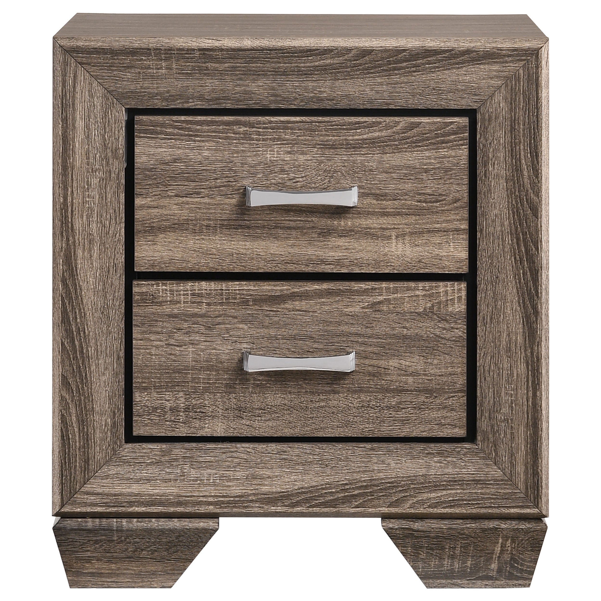 Kauffman 2-drawer Nightstand Washed Taupe — view 3