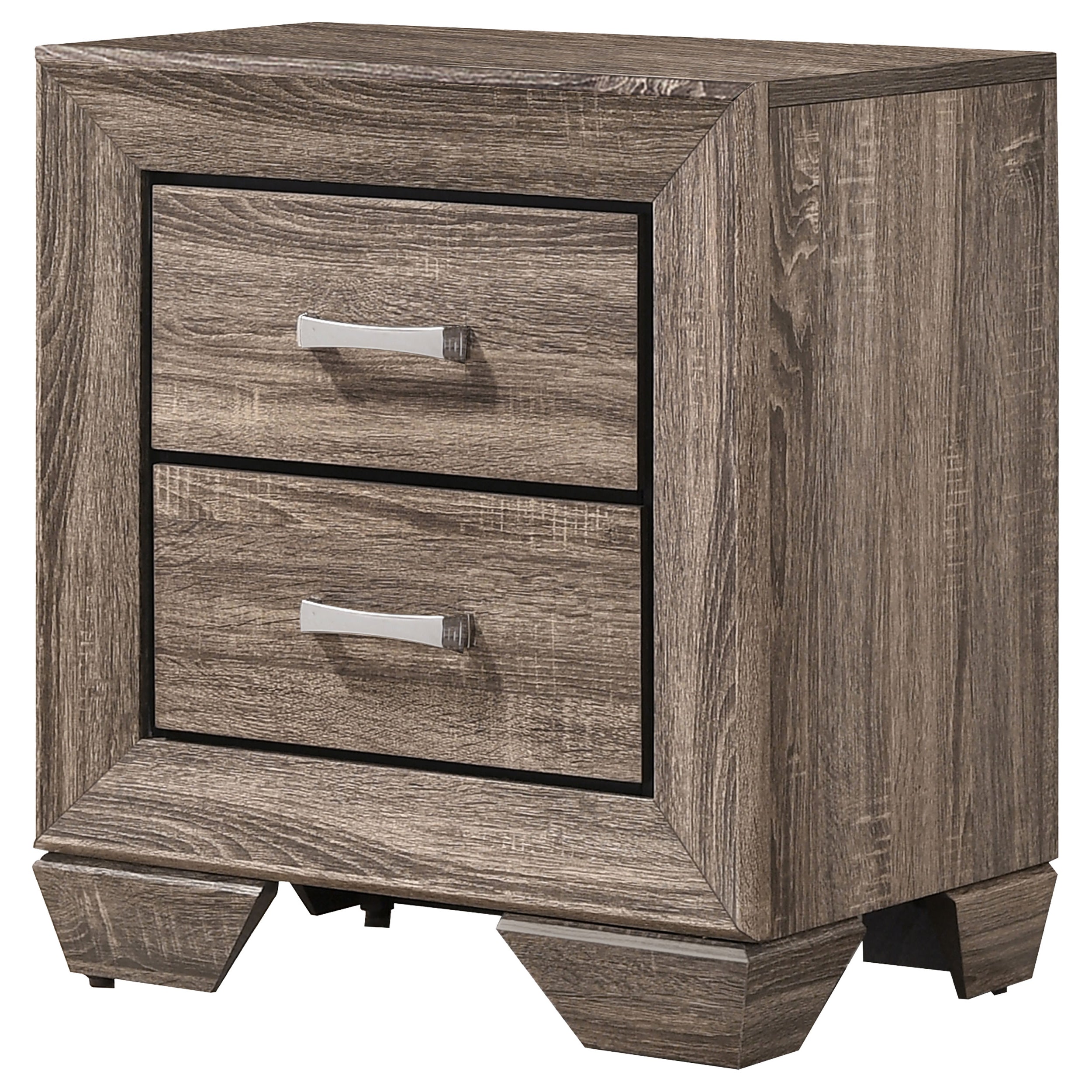 Kauffman 2-drawer Nightstand Washed Taupe — view 4