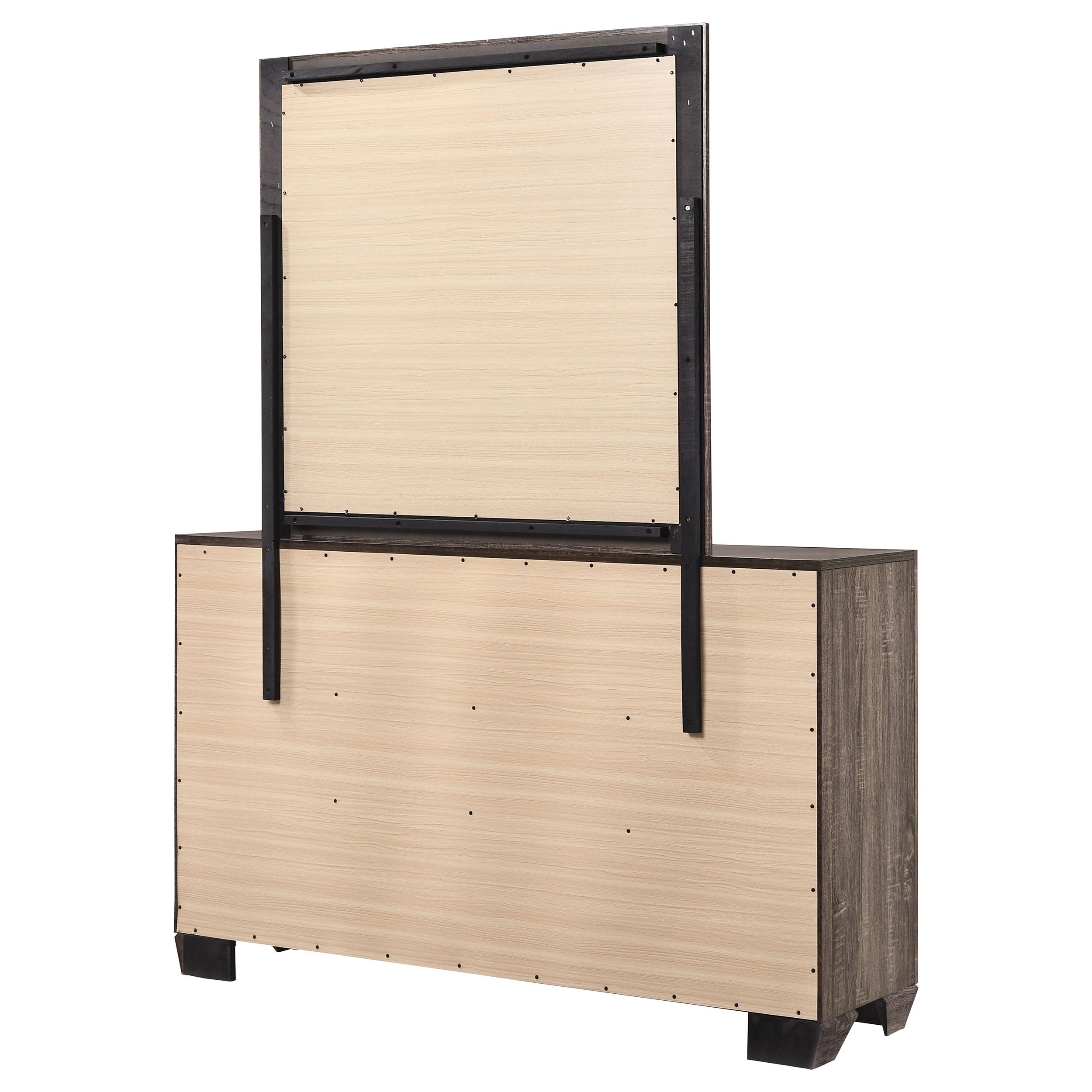 Kauffman 6-drawer Dresser with Mirror Washed Taupe — view 8