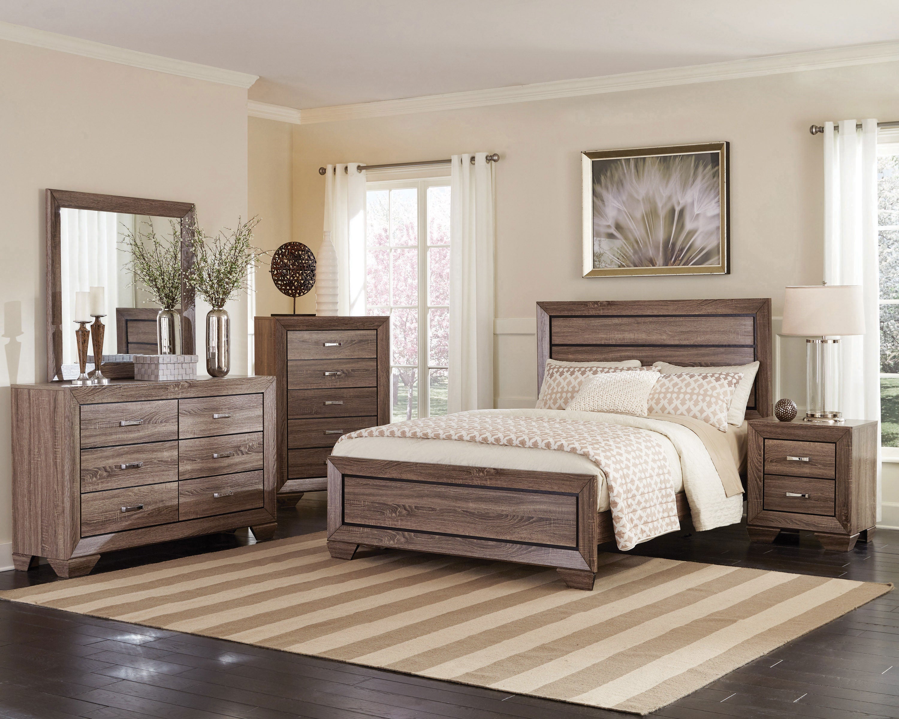 Kauffman 5-drawer Bedroom Chest Washed Taupe — view 11