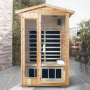 2 Person Far Infrared Old Fir Outdoor Sauna Room - Natural