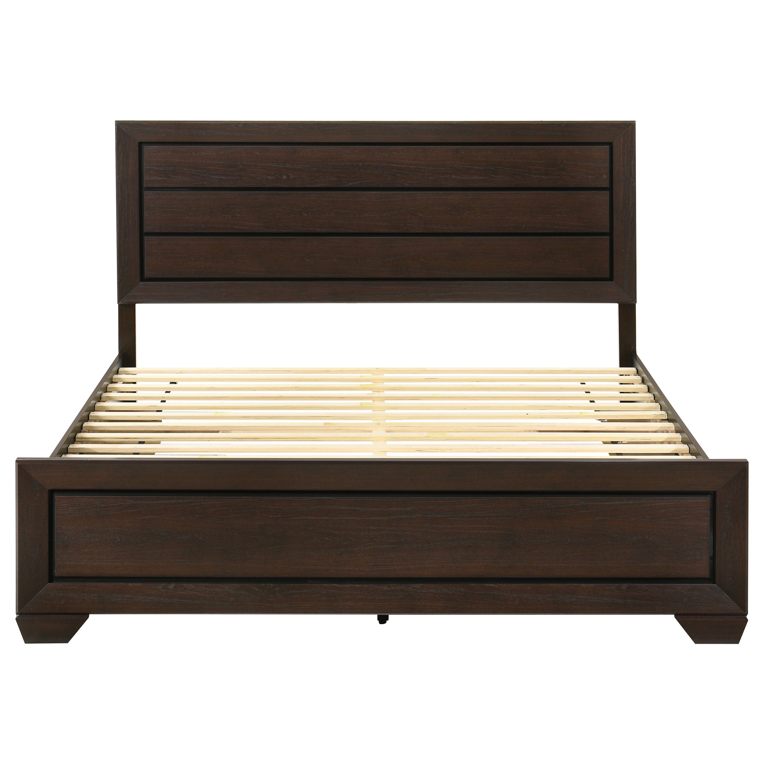 Kauffman Wood Eastern King Storage Panel Bed Dark Cocoa — view 7