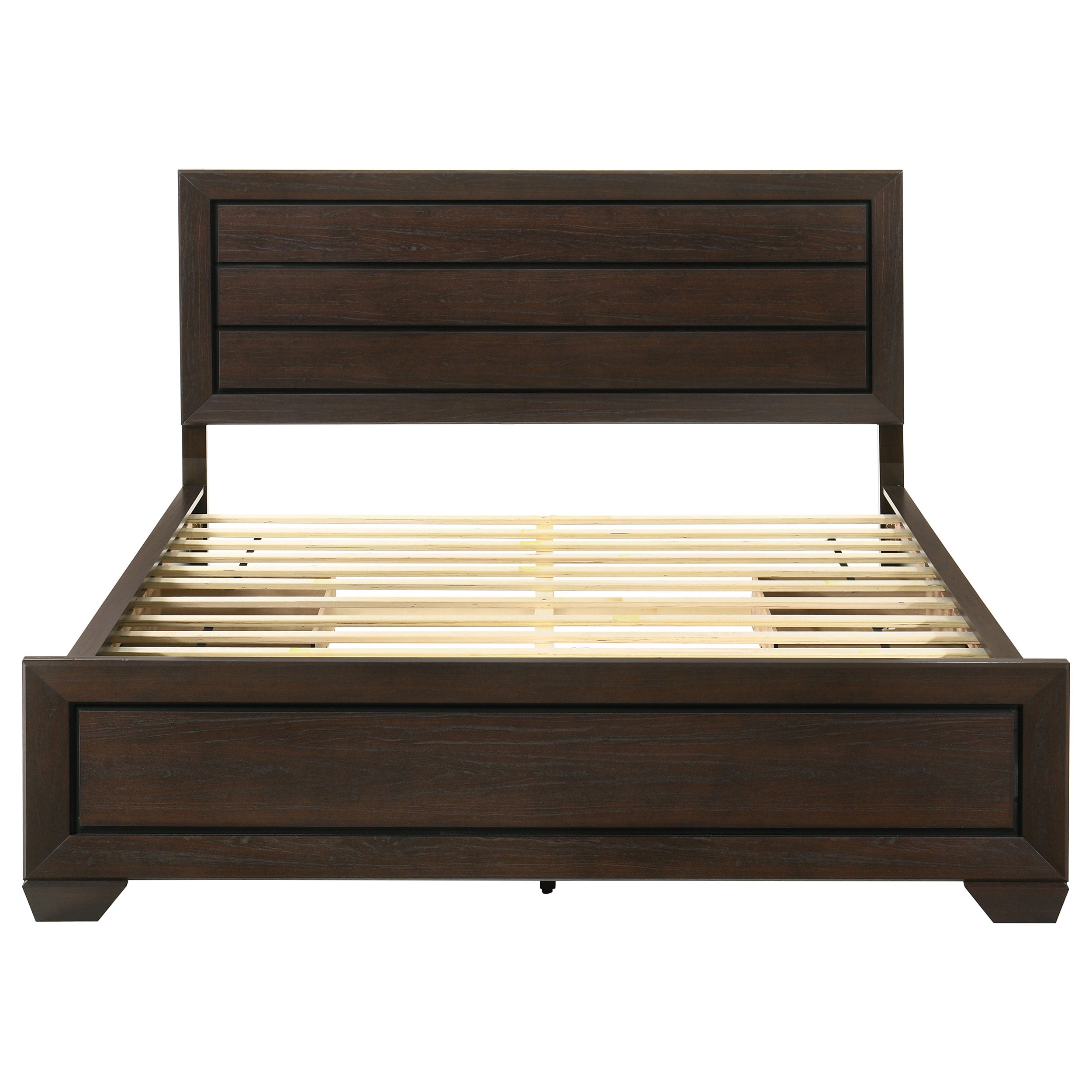 Kauffman Wood California King Storage Panel Bed Dark Cocoa — view 7