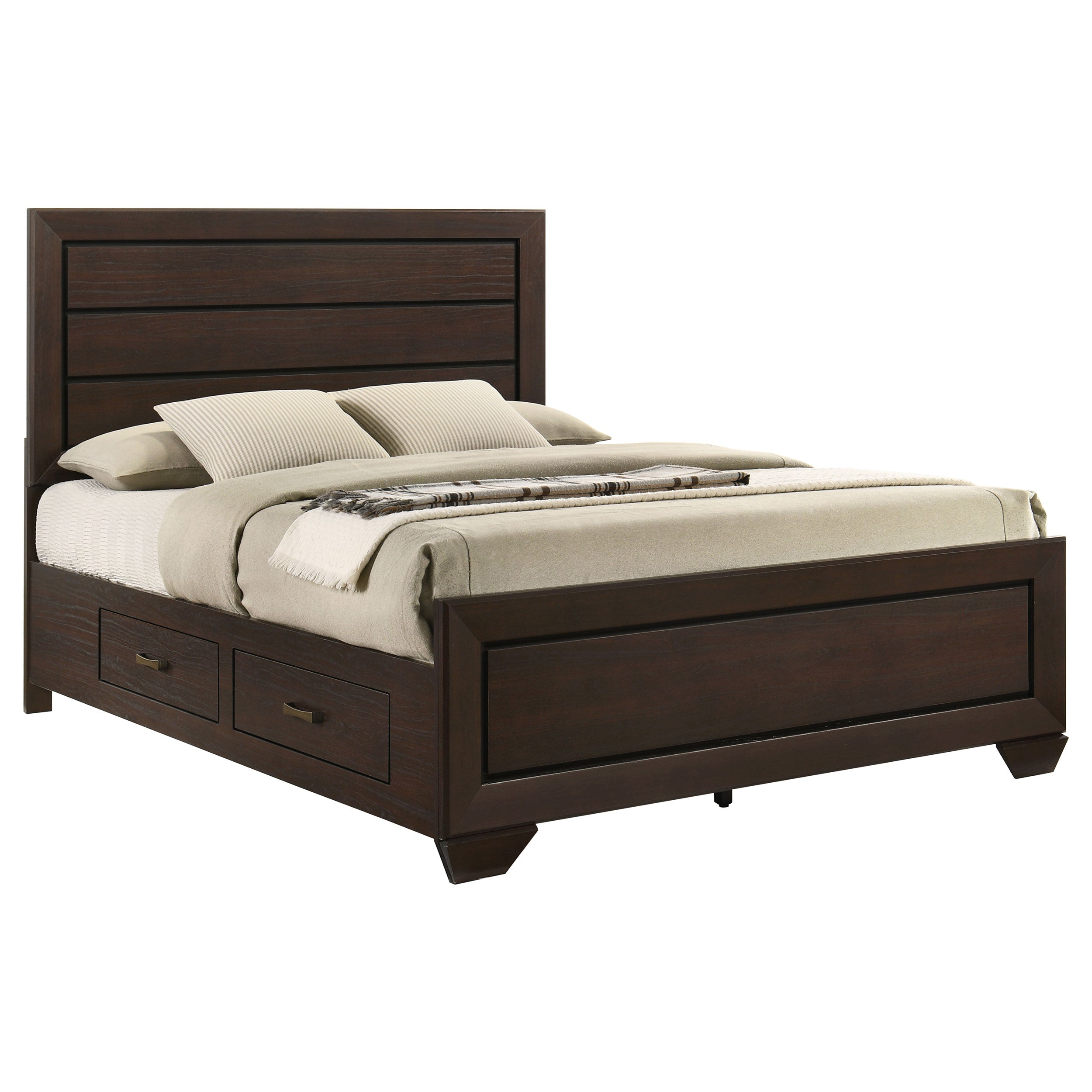 Kauffman Wood Queen Storage Panel Bed Dark Cocoa — view 5
