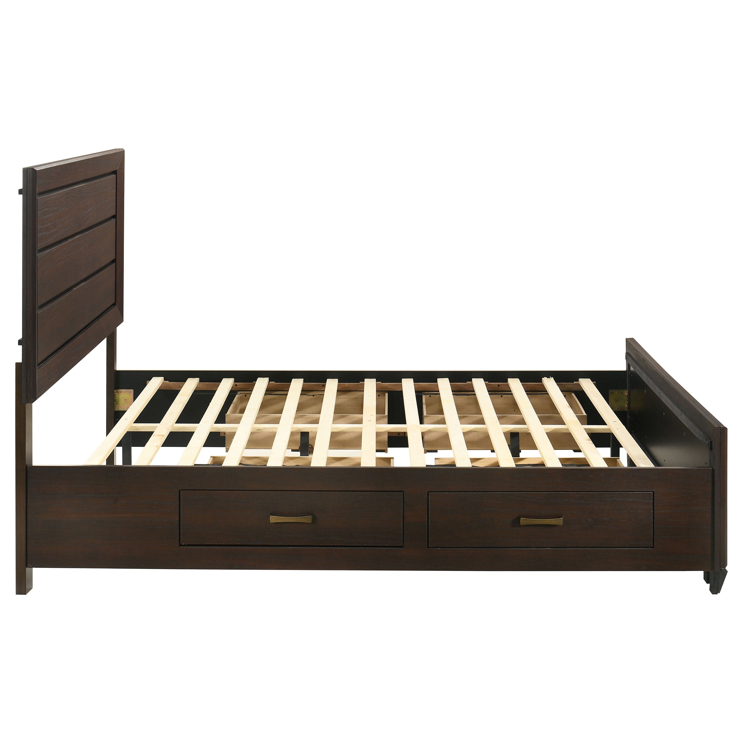 Kauffman Wood Queen Storage Panel Bed Dark Cocoa — view 10