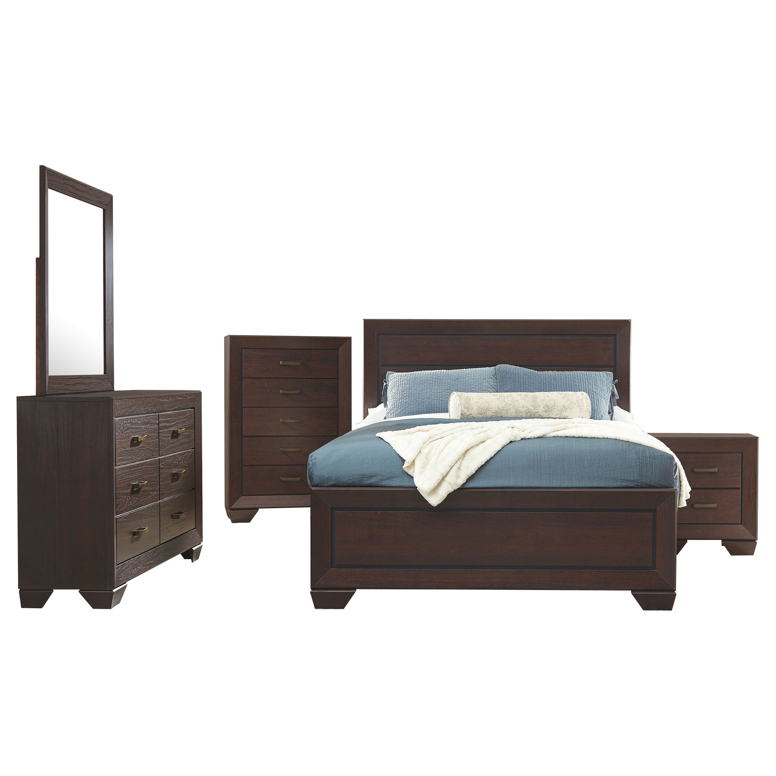 Kauffman 5-piece California King Bedroom Set Dark Cocoa — view 2