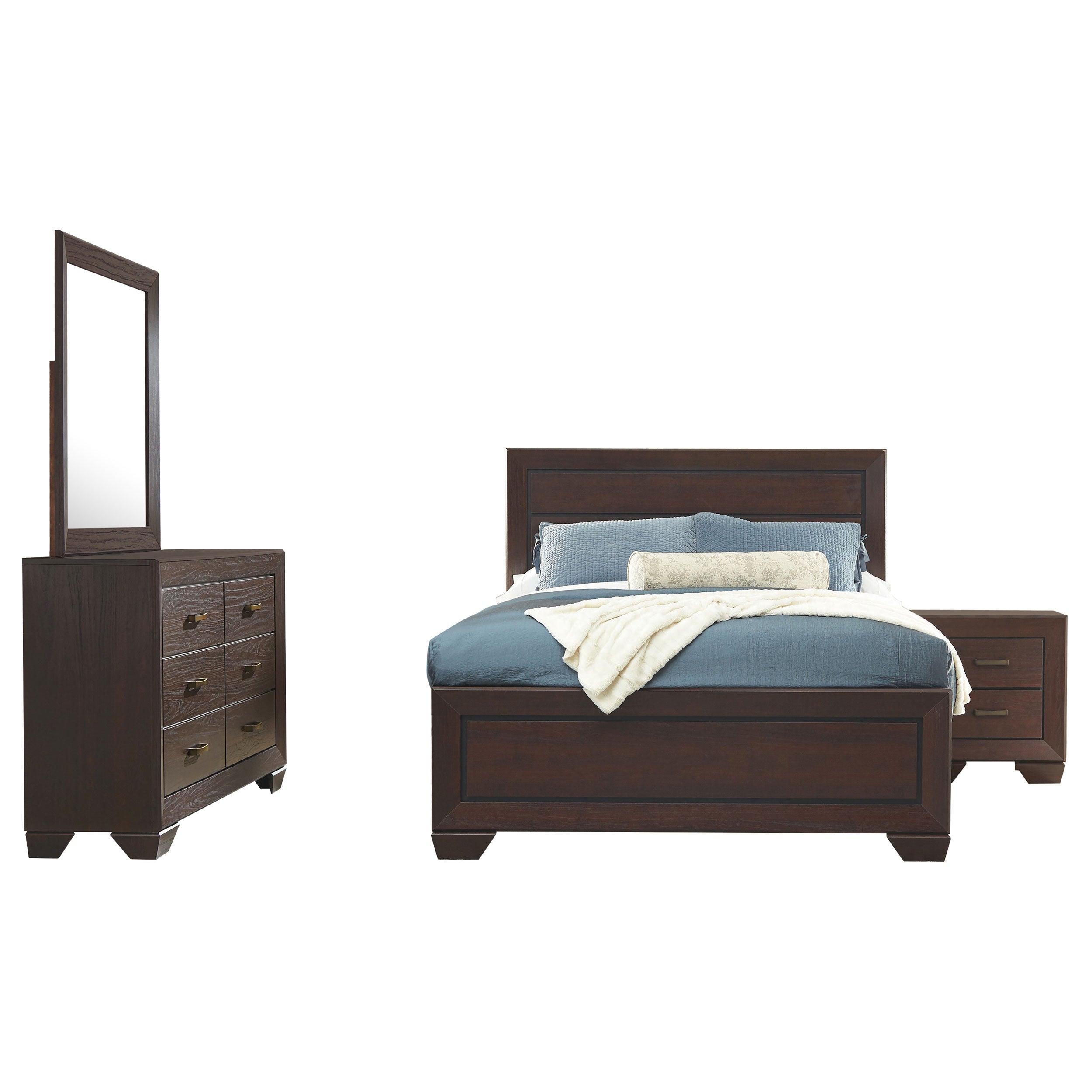 Kauffman 4-piece Queen Bedroom Set Dark Cocoa — view 2