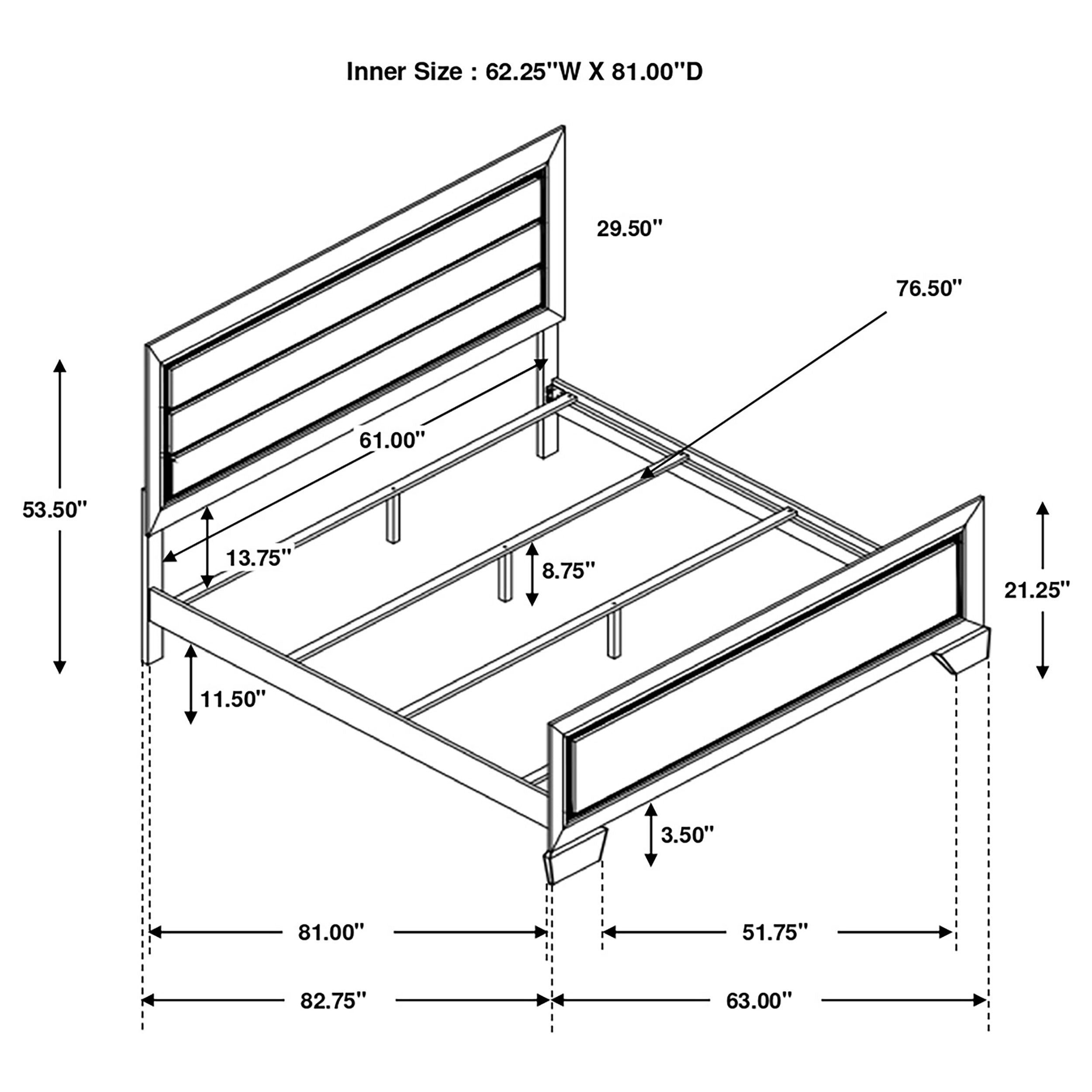 Kauffman Wood Queen Panel Bed Dark Cocoa — view 7