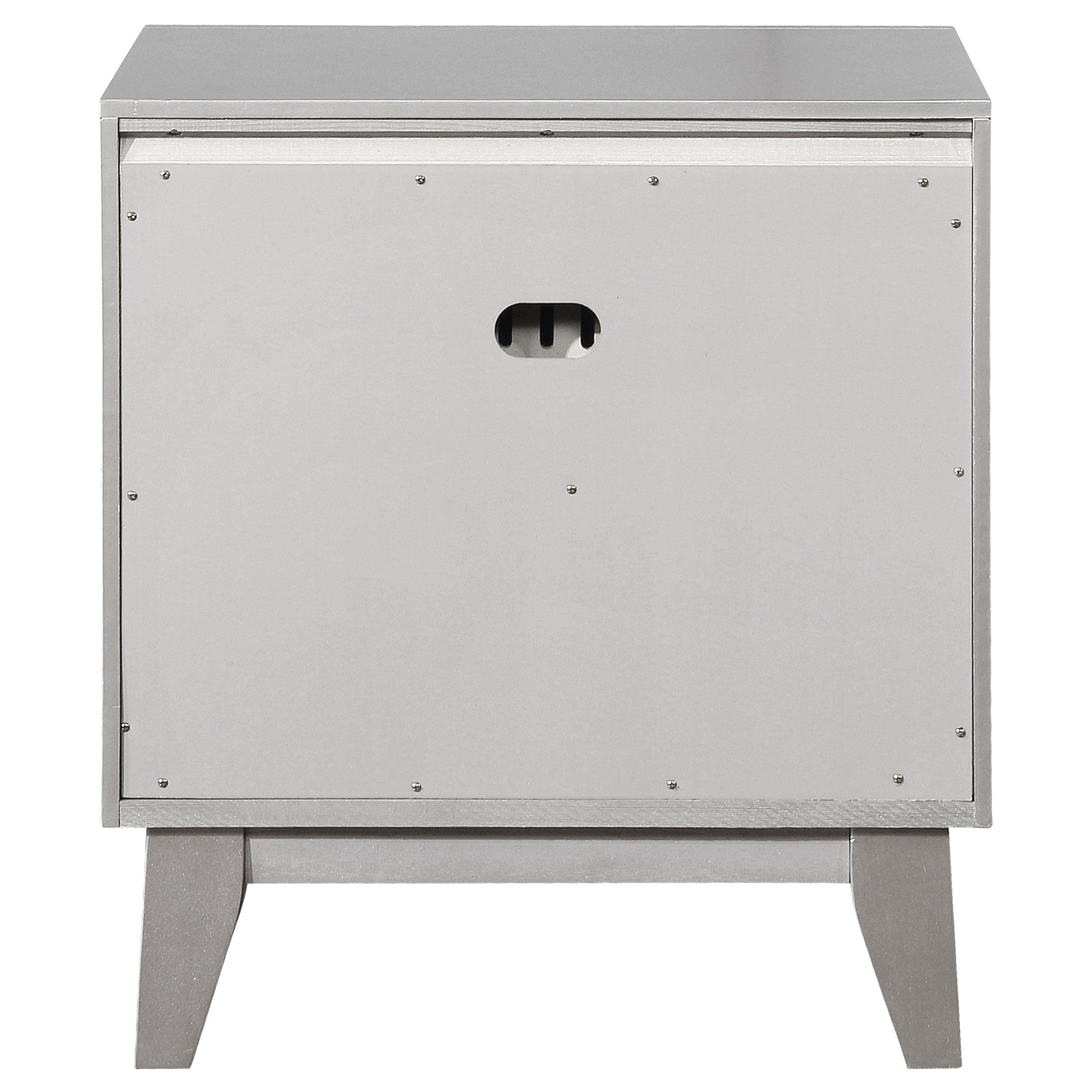 Leighton 2-drawer Nightstand Metallic Mercury — view 7