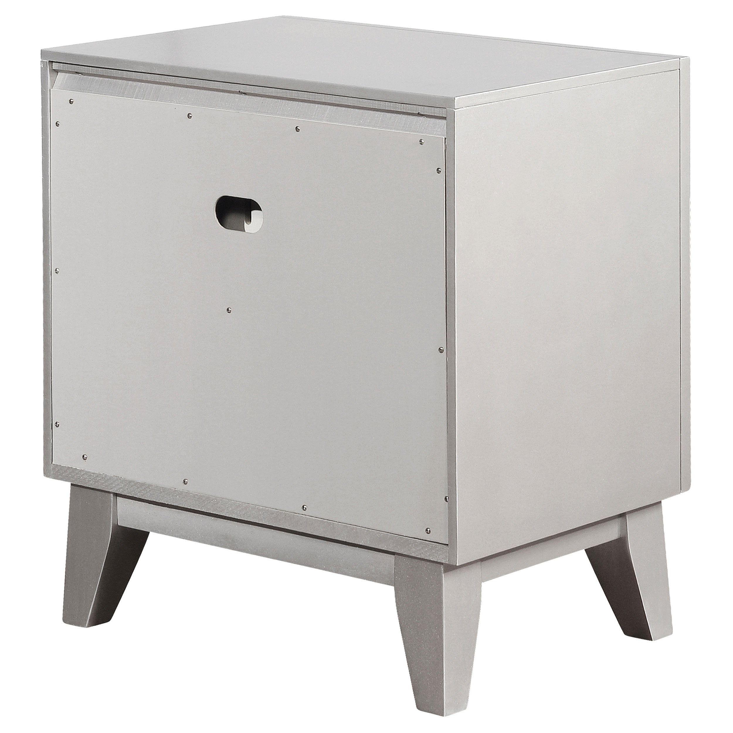 Leighton 2-drawer Nightstand Metallic Mercury — view 8