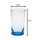 Leading Ware Oval Halo Acrylic Glasses Drinking Set