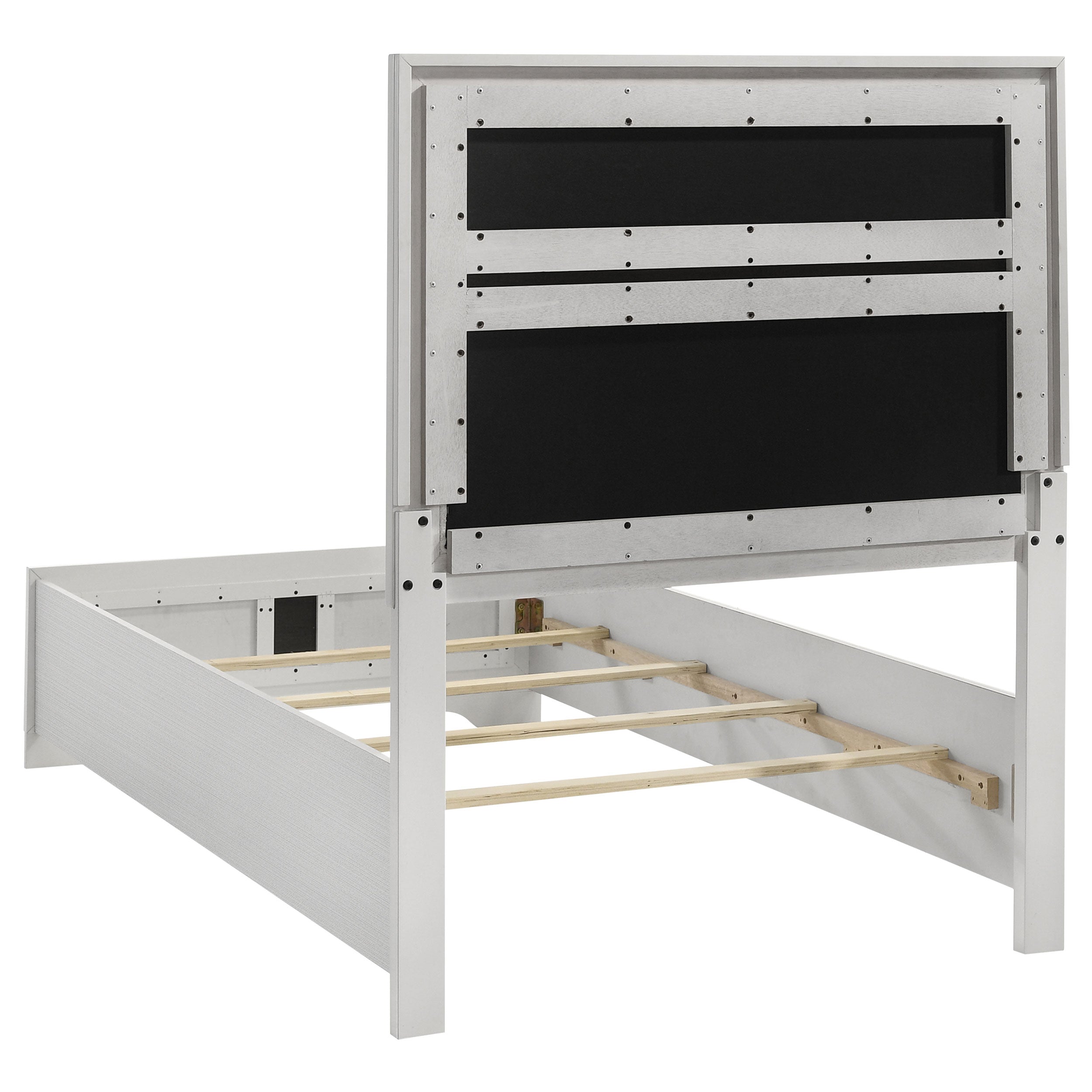 Miranda 54-inch Upholstered Twin Panel Bed White — view 4