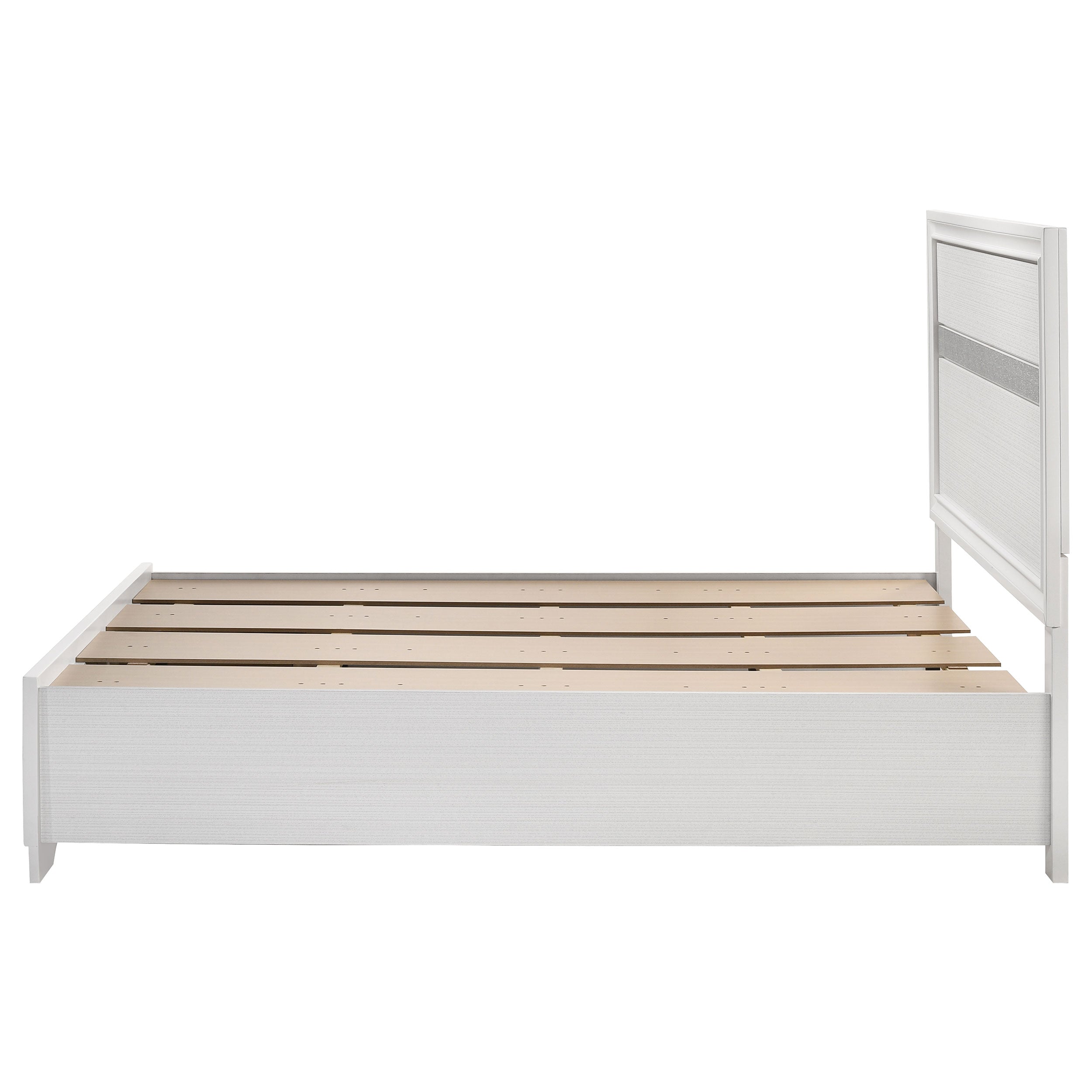 Miranda 51-inch Wood Full Storage Panel Bed White — view 5