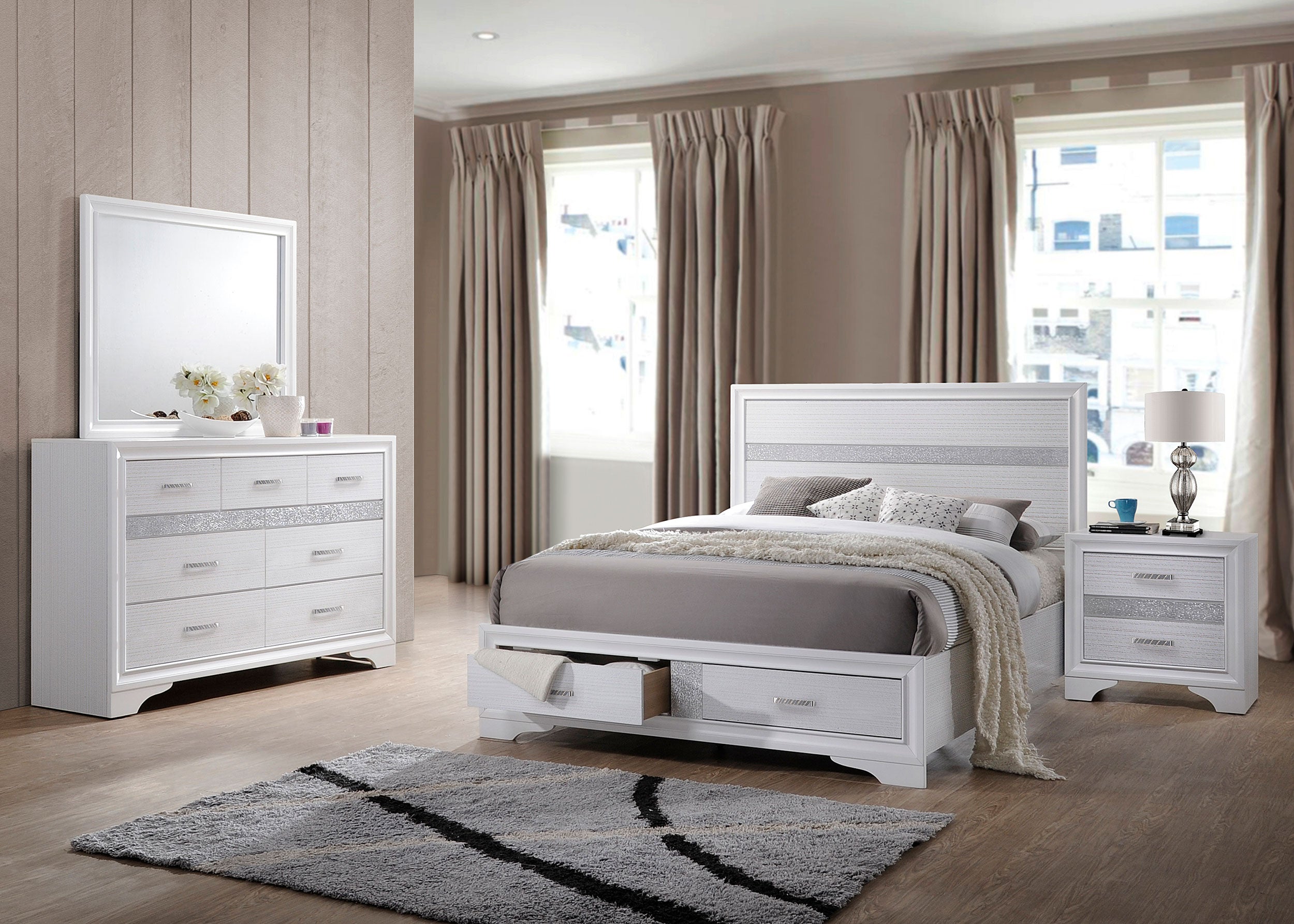 Miranda 4-piece Queen Bedroom Set White — view 1