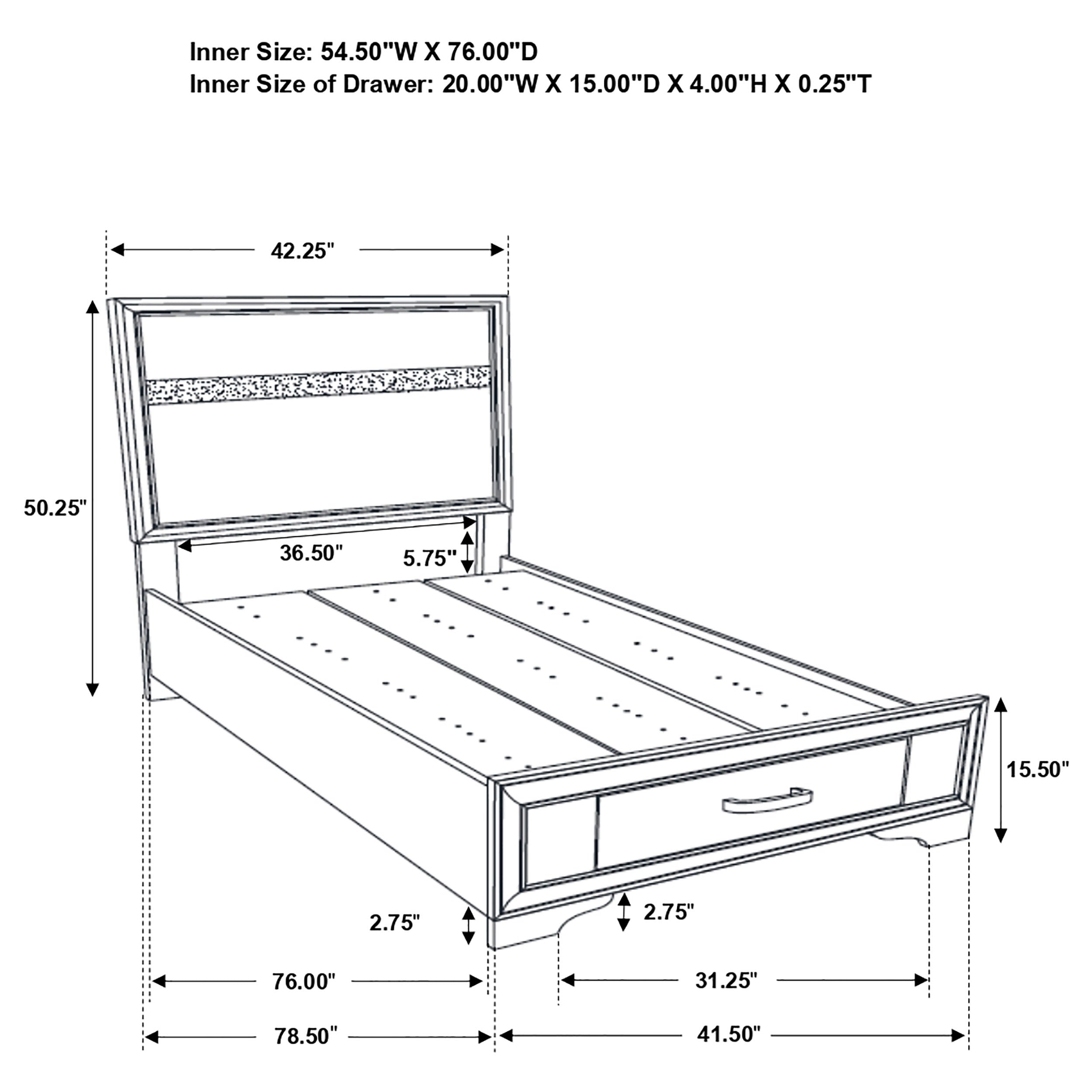 Miranda 5-piece Twin Bedroom Set White — view 15