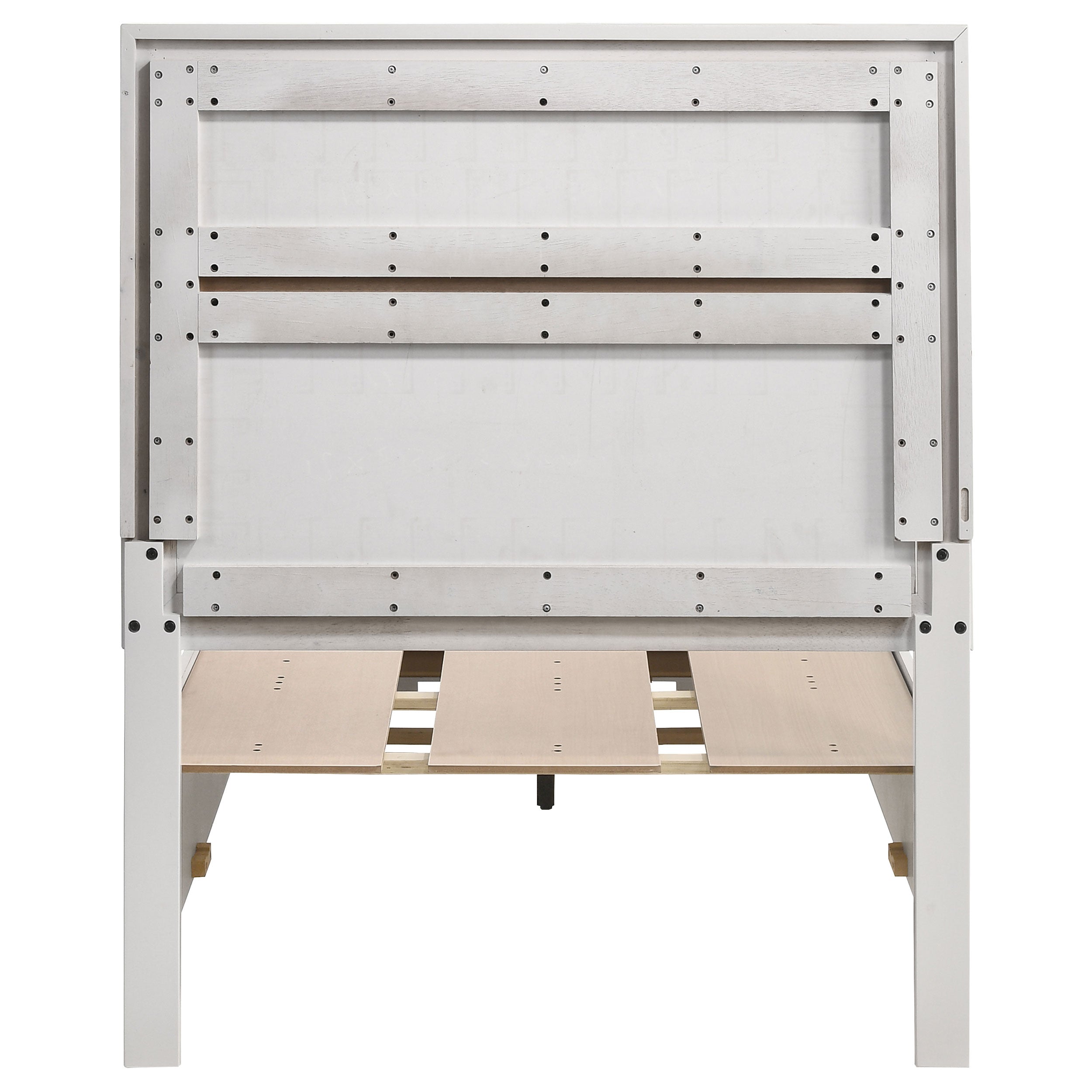 Miranda 51-inch Wood Twin Storage Panel Bed White — view 7