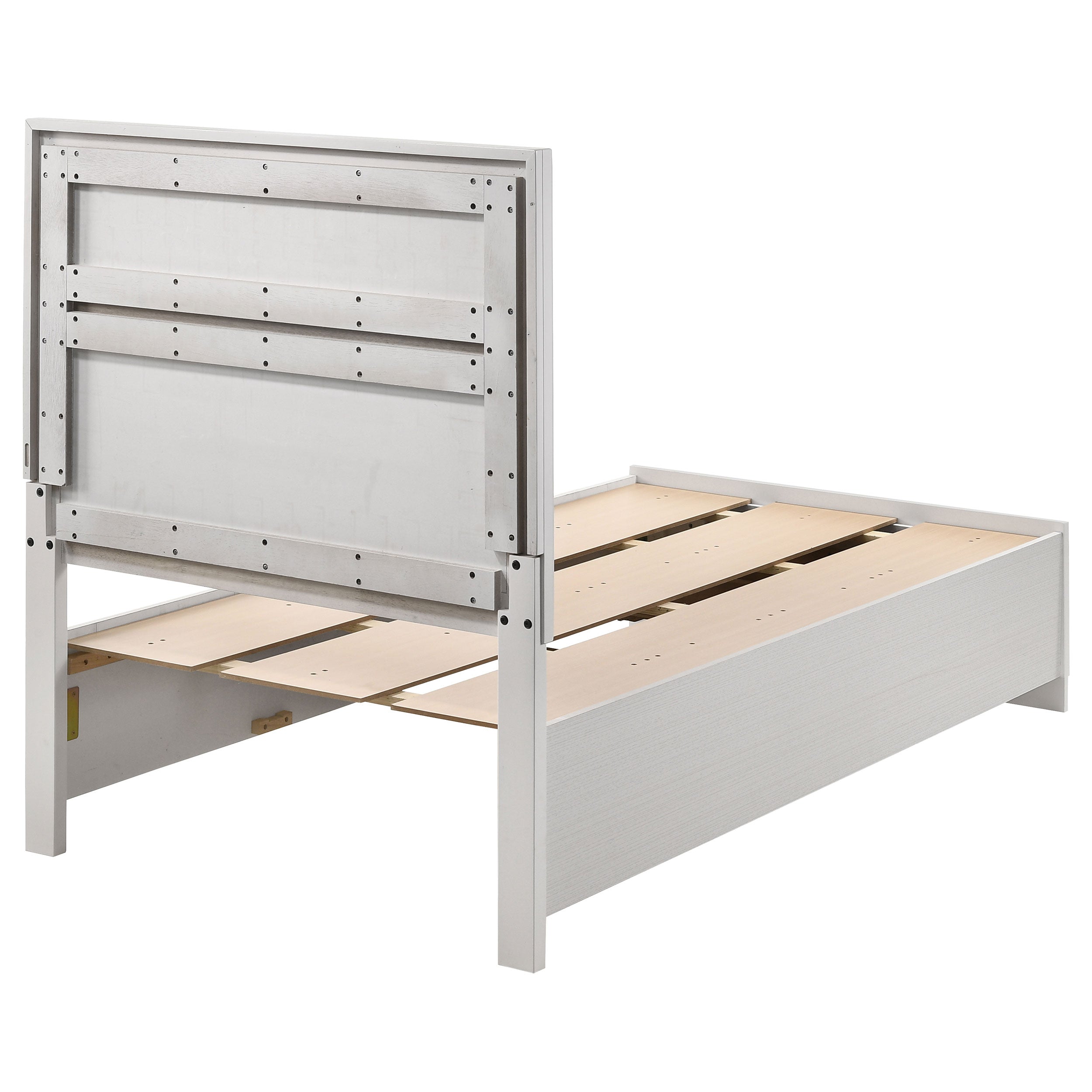 Miranda 51-inch Wood Twin Storage Panel Bed White — view 8