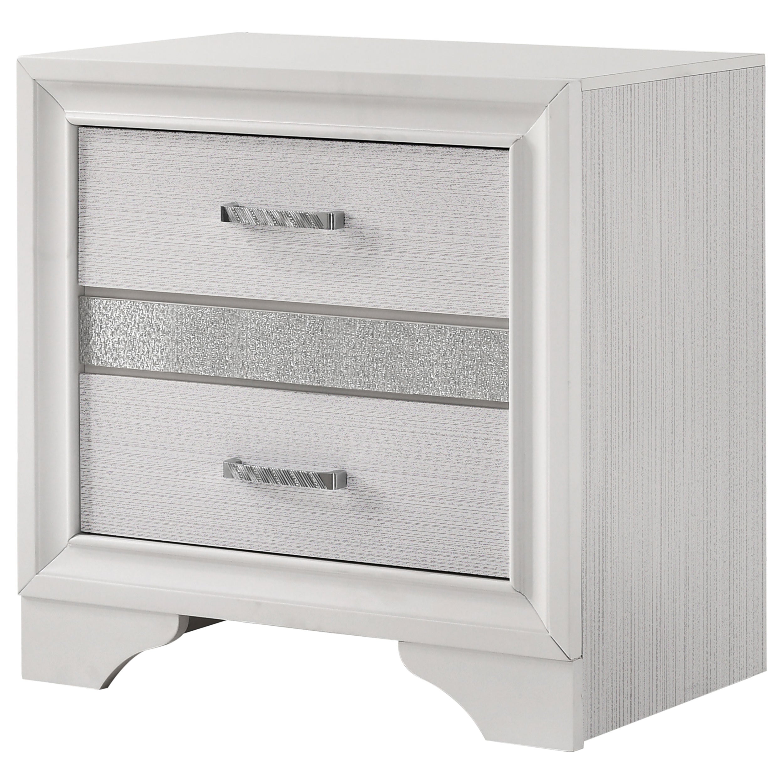 Miranda 3-drawer Nightstand Bedside Table White — view 4