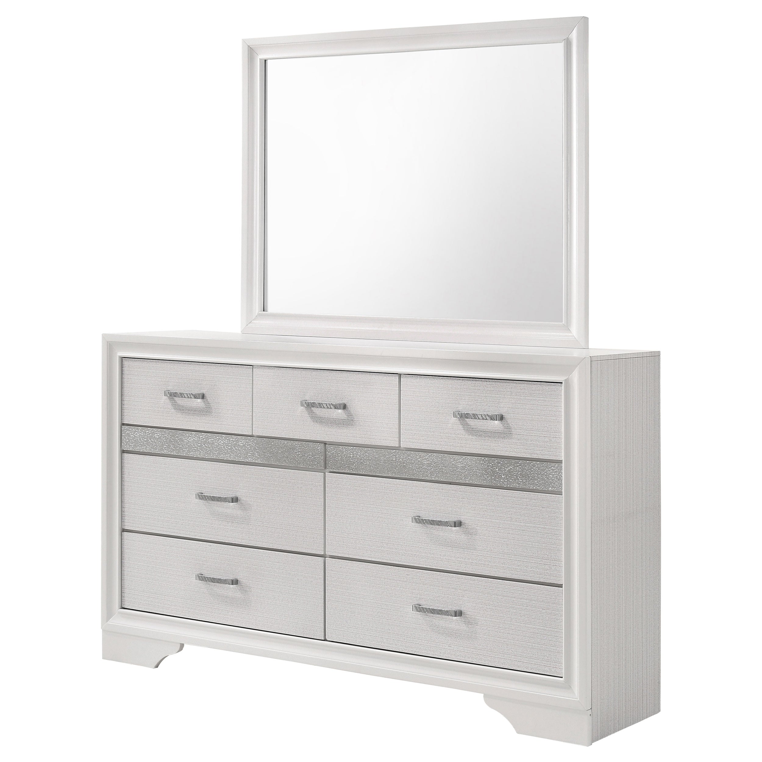 Miranda 7-drawer Dresser with Mirror White — view 4