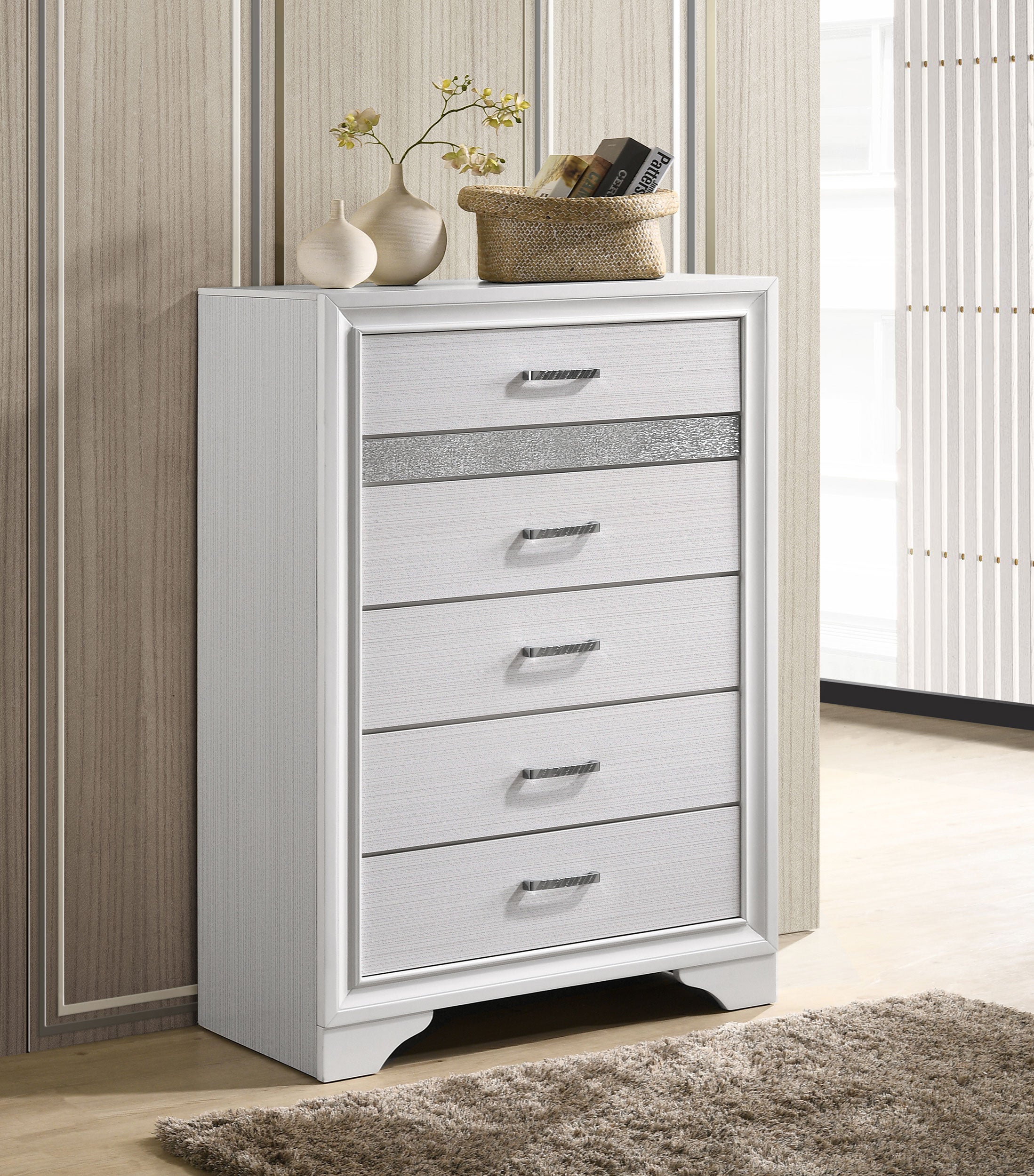 Miranda 6-drawer Bedroom Chest White — view 2