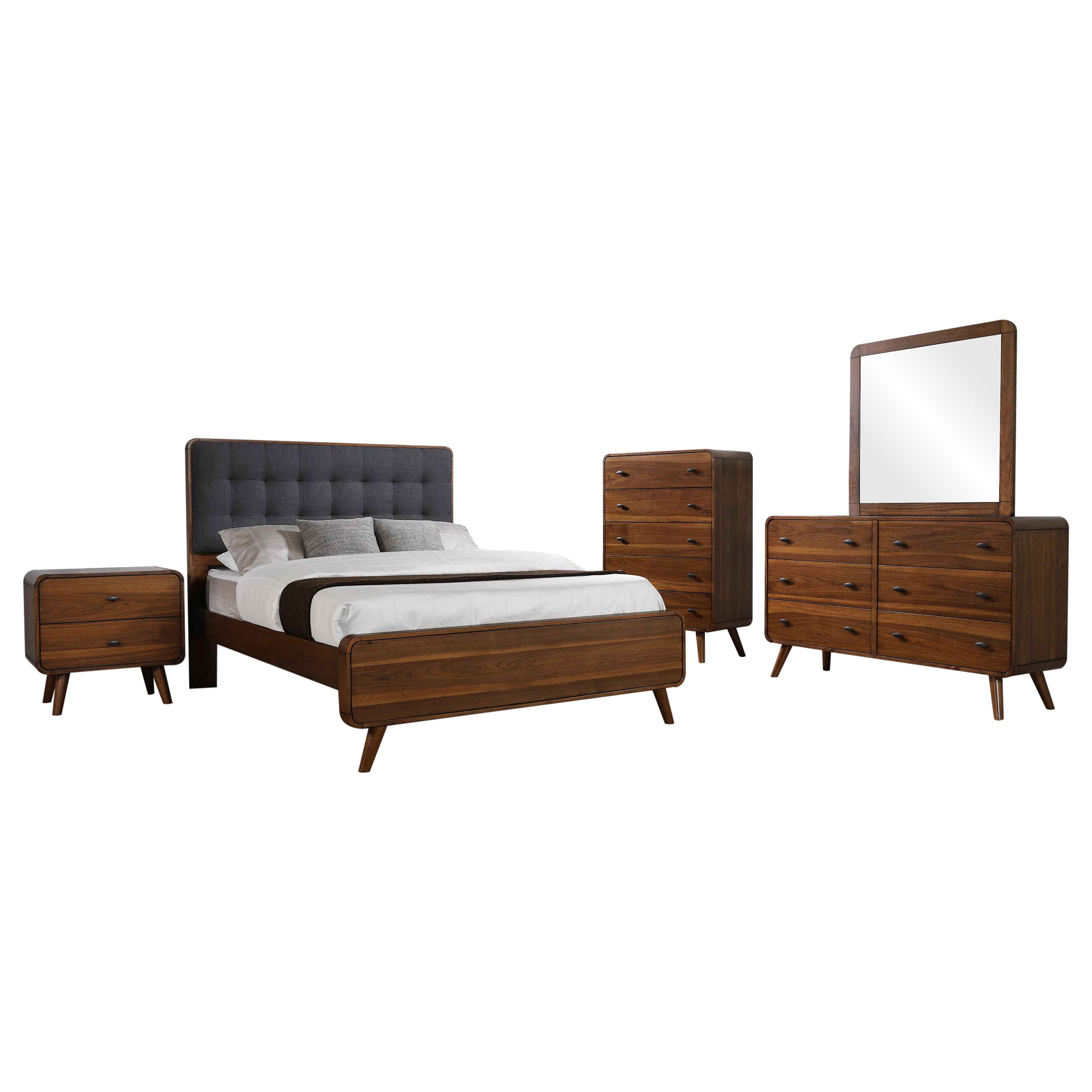 Robyn 5-piece Full Bedroom Set Dark Walnut — view 2