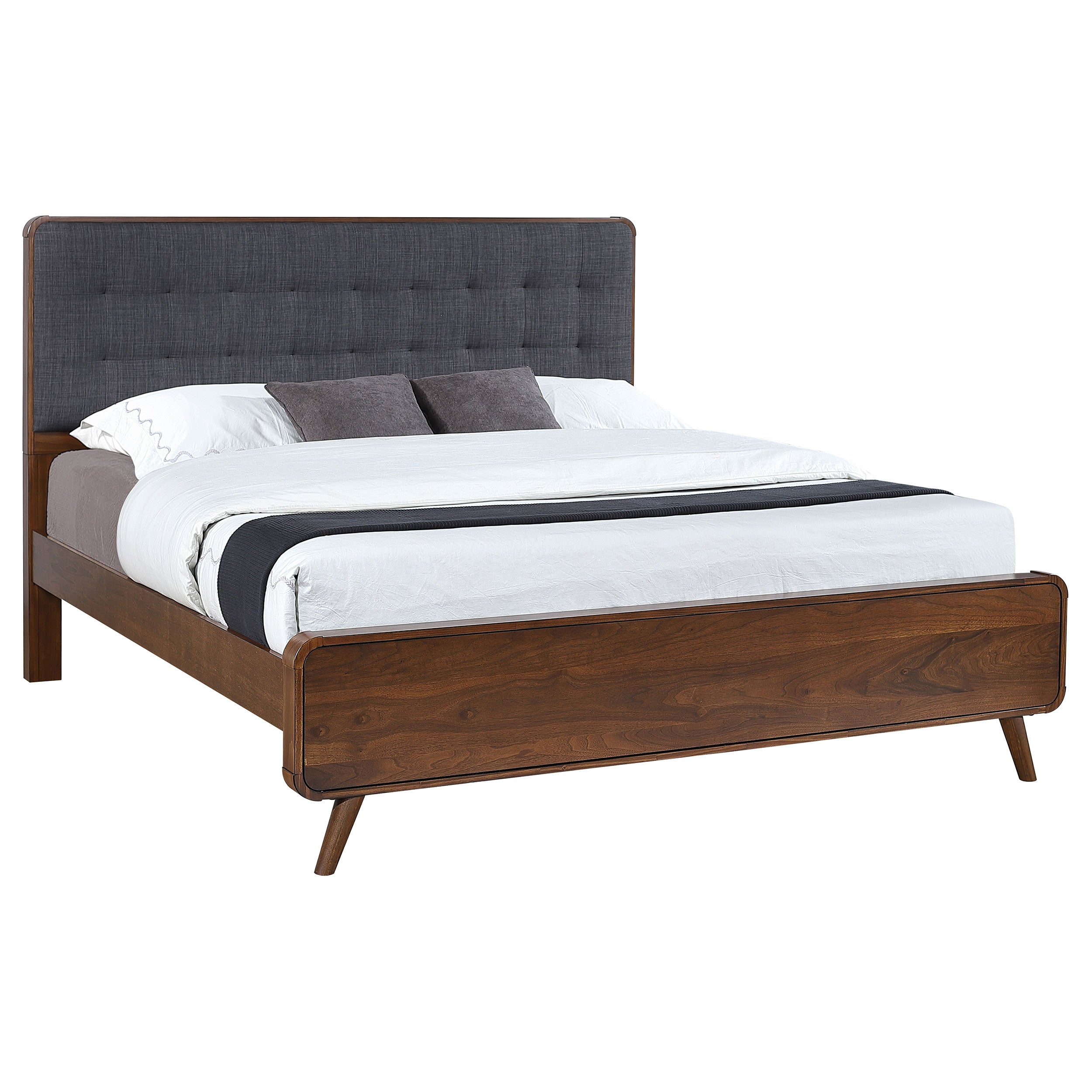 Robyn Wood Eastern King Platform Bed Dark Walnut — view 3