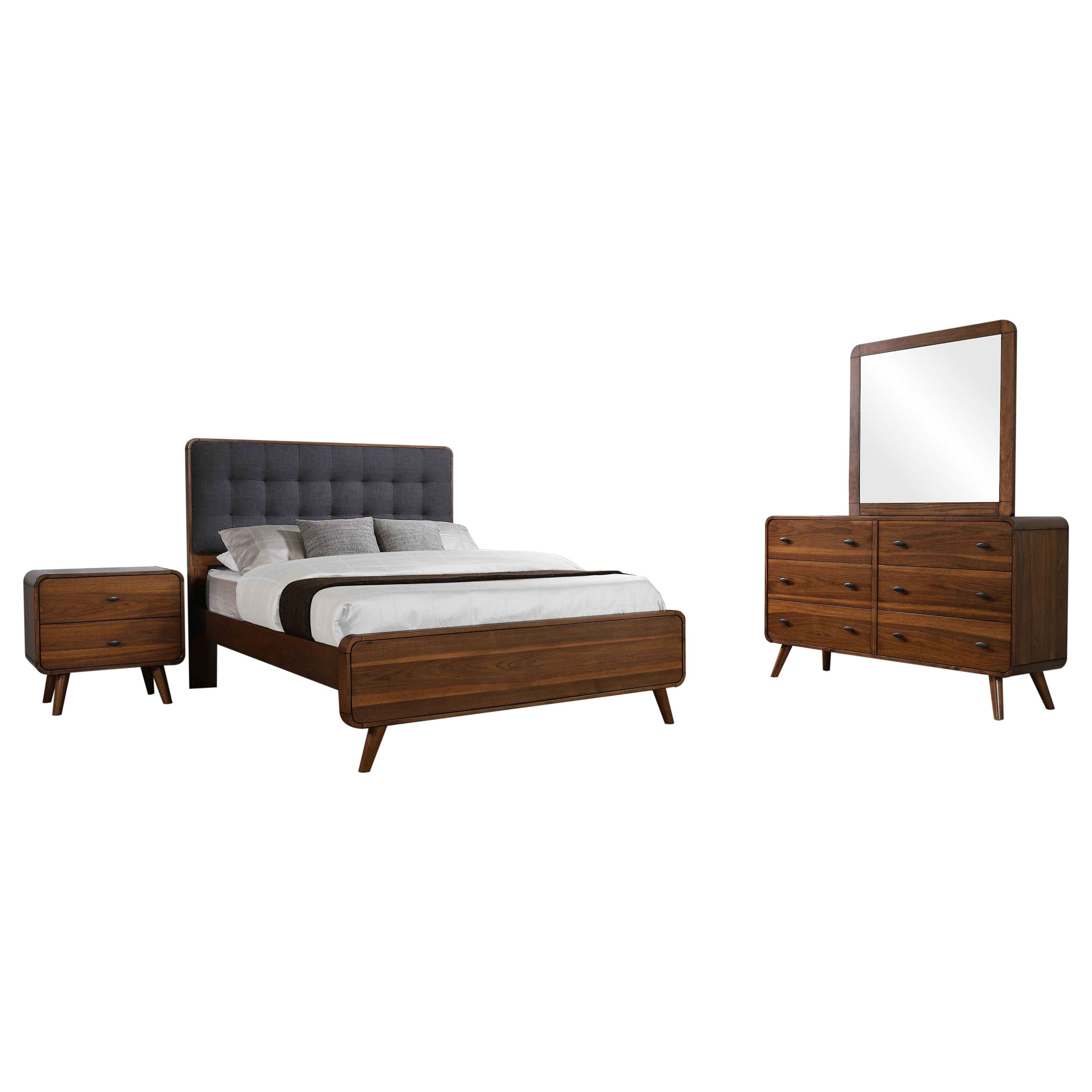 Robyn 4-piece California King Bedroom Set Dark Walnut — view 2