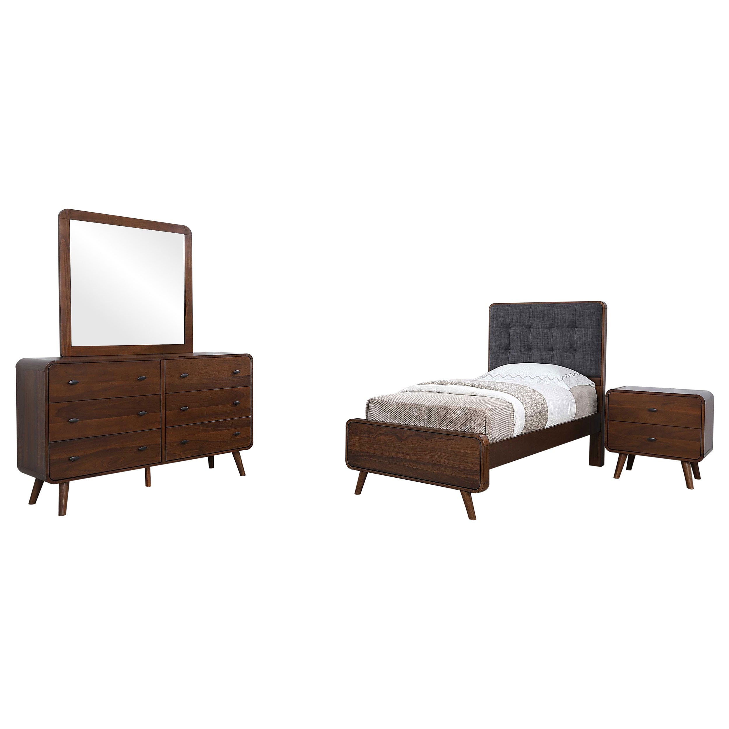 Robyn 4-piece Twin Bedroom Set Dark Walnut — view 2