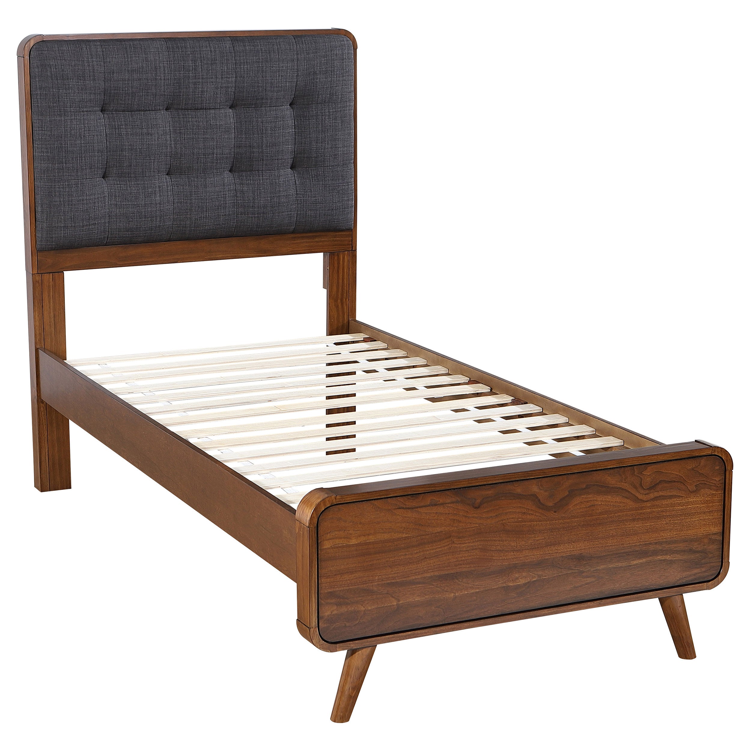 Robyn Wood Twin Platform Bed Dark Walnut — view 1