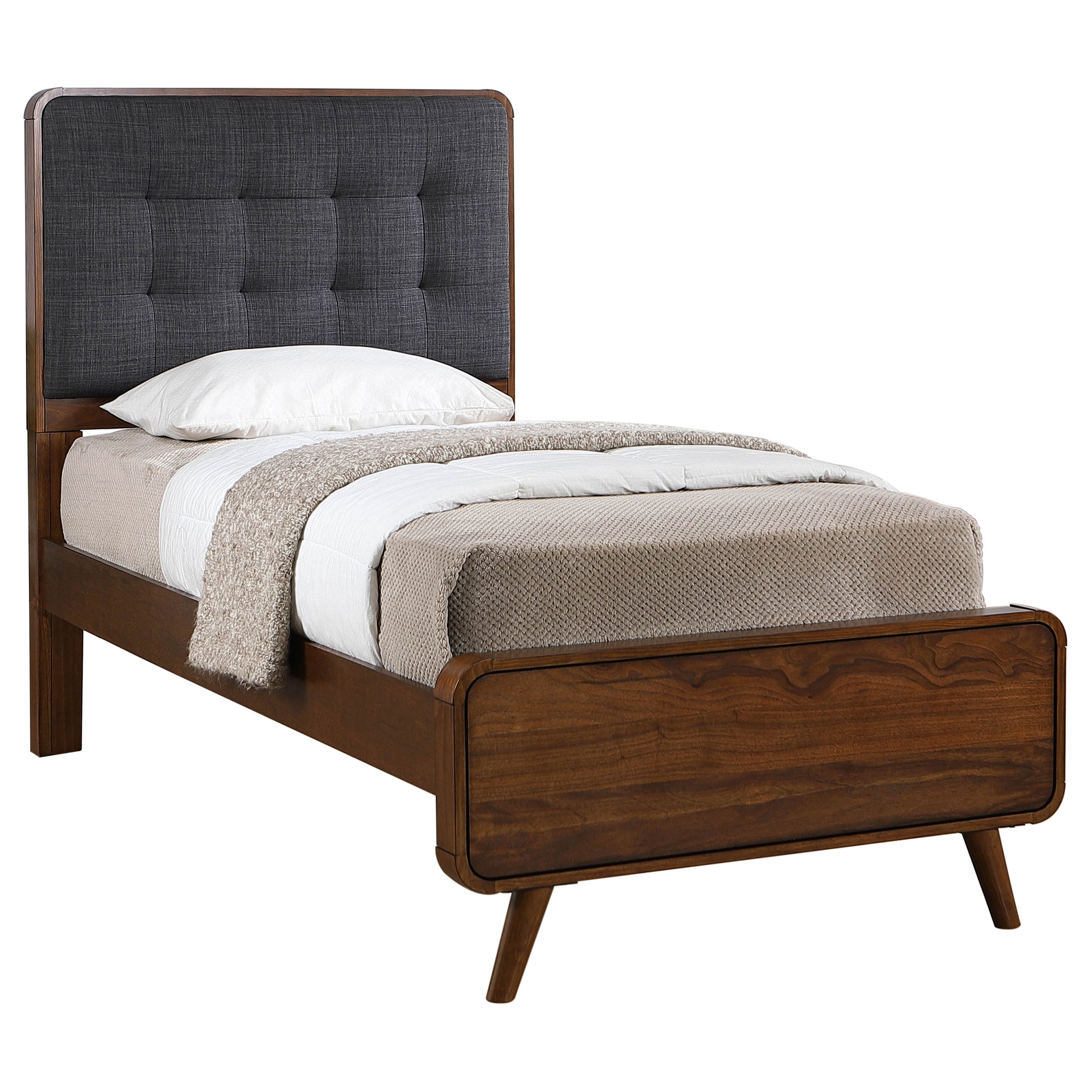 Robyn Wood Twin Platform Bed Dark Walnut — view 3