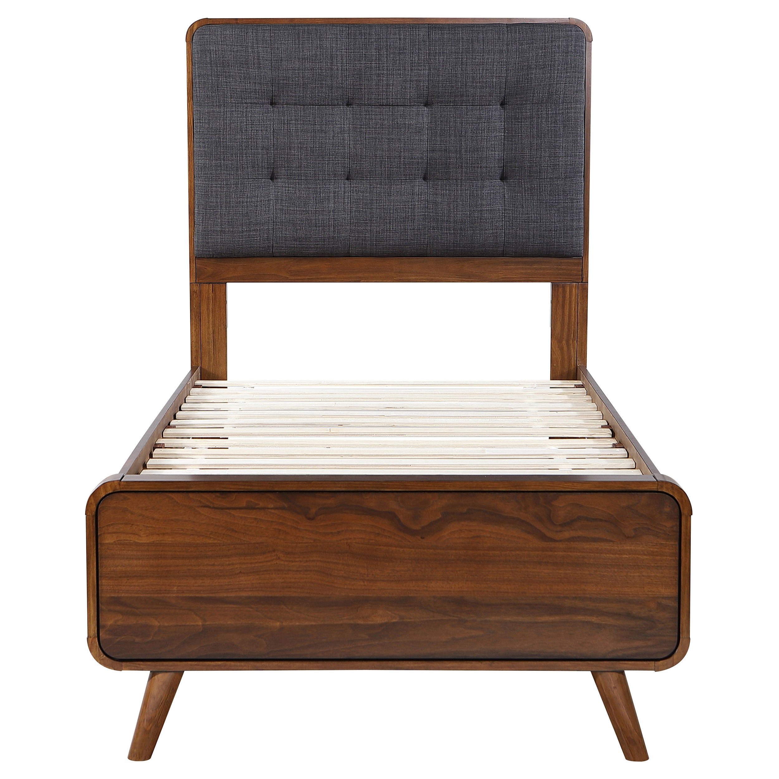 Robyn Wood Twin Platform Bed Dark Walnut — view 4