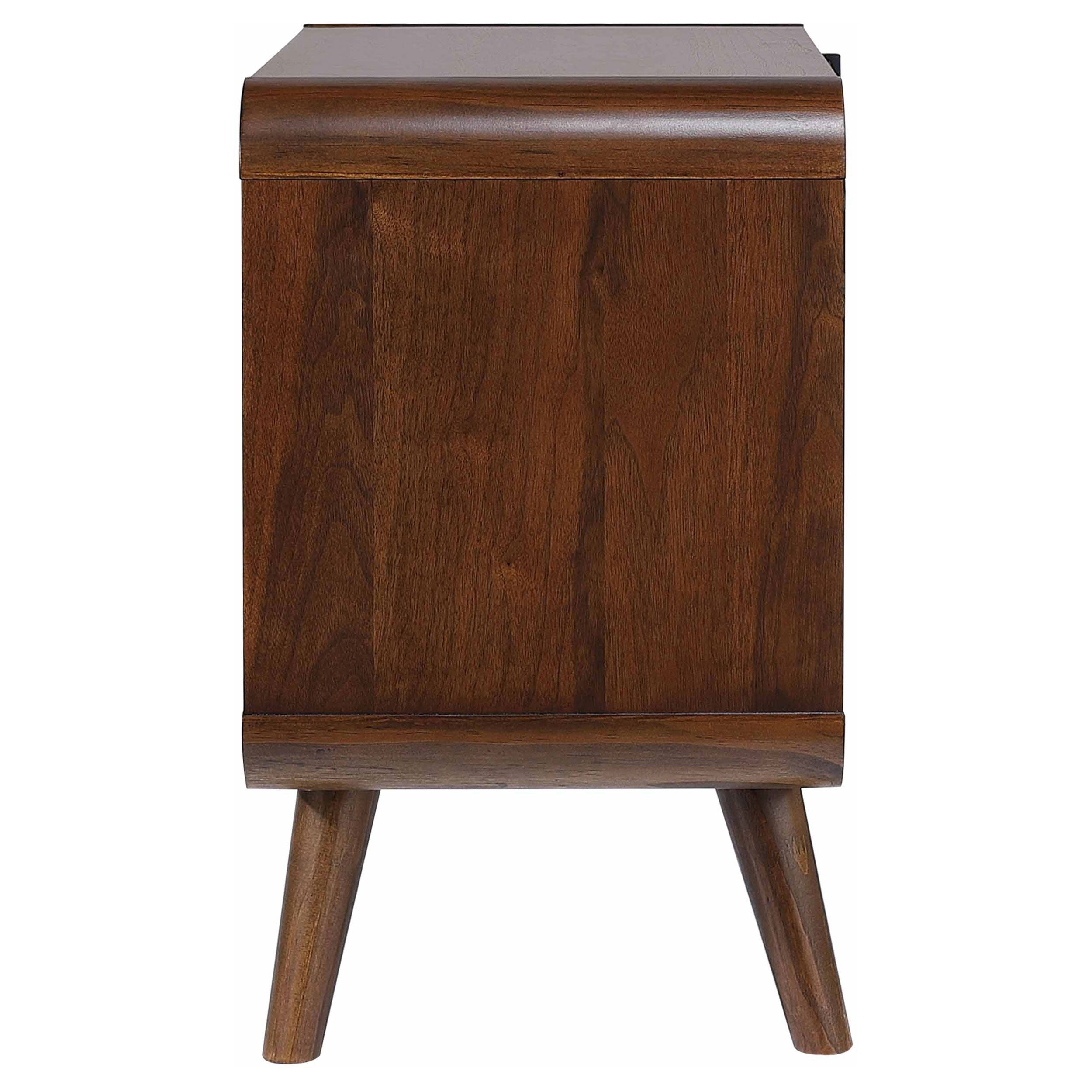 Robyn 2-drawer Nightstand Bedside Table Dark Walnut — view 5