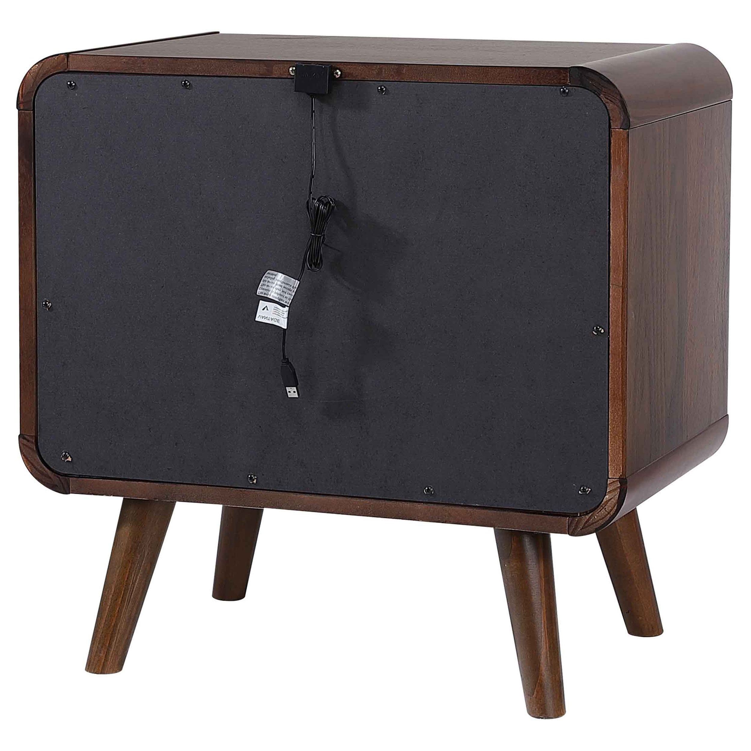 Robyn 2-drawer Nightstand Bedside Table Dark Walnut — view 8