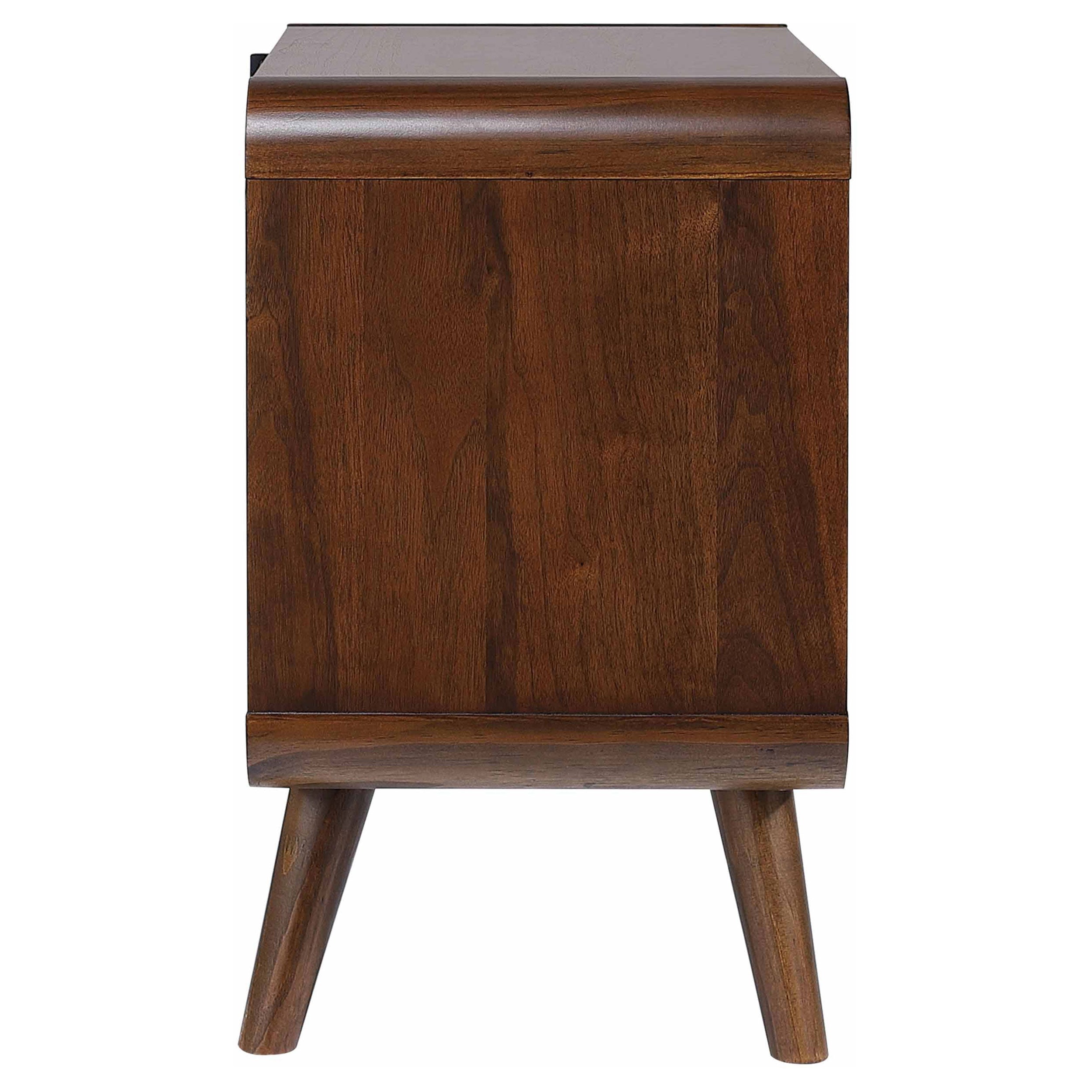 Robyn 2-drawer Nightstand Bedside Table Dark Walnut — view 9
