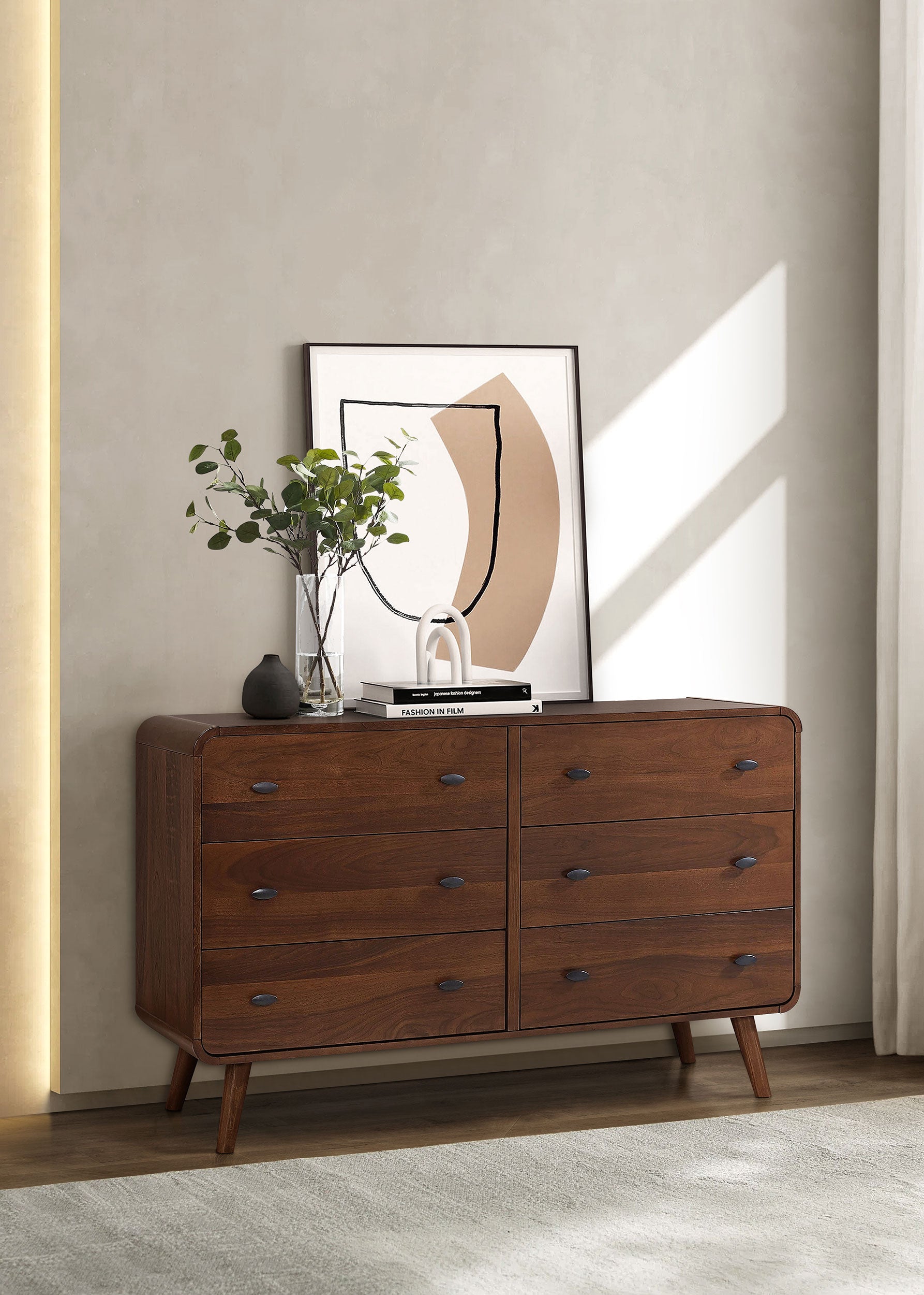 Robyn 6-drawer Bedroom Dresser Dark Walnut — view 2