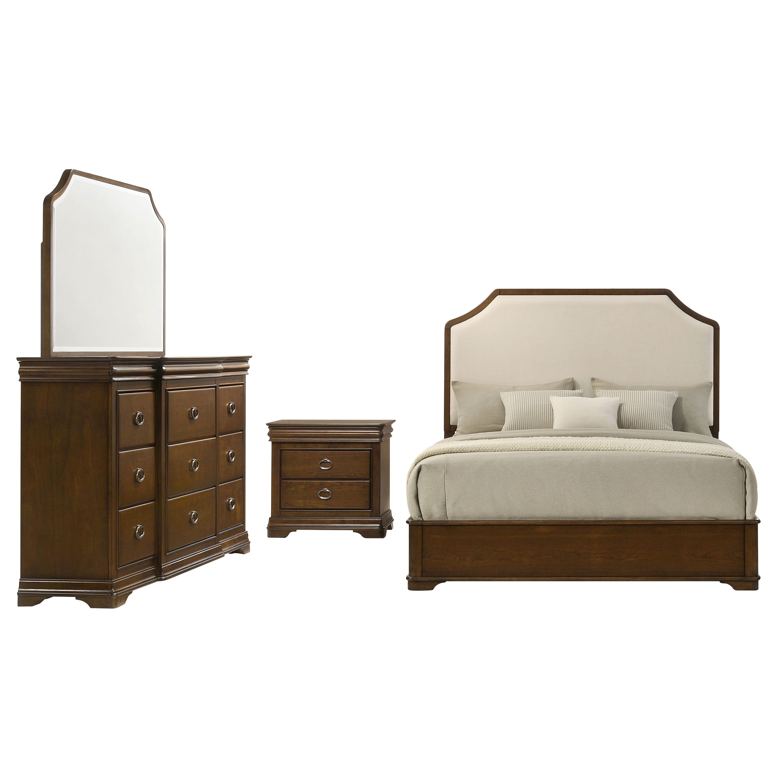 Garland 4-piece Eastern King Bedroom Set Brown Cherry — view 2