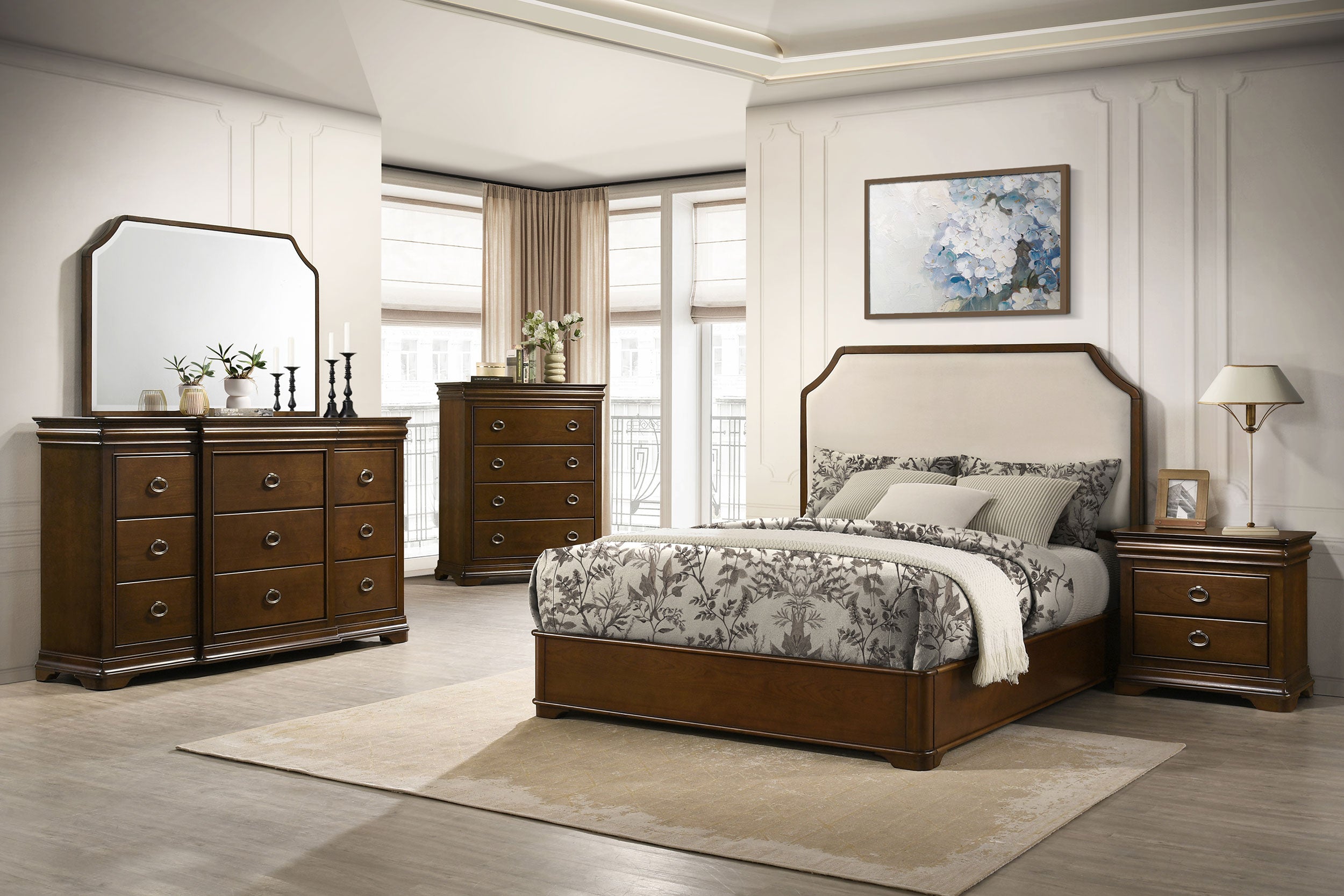 Garland 5-piece Eastern King Bedroom Set Brown Cherry — view 1