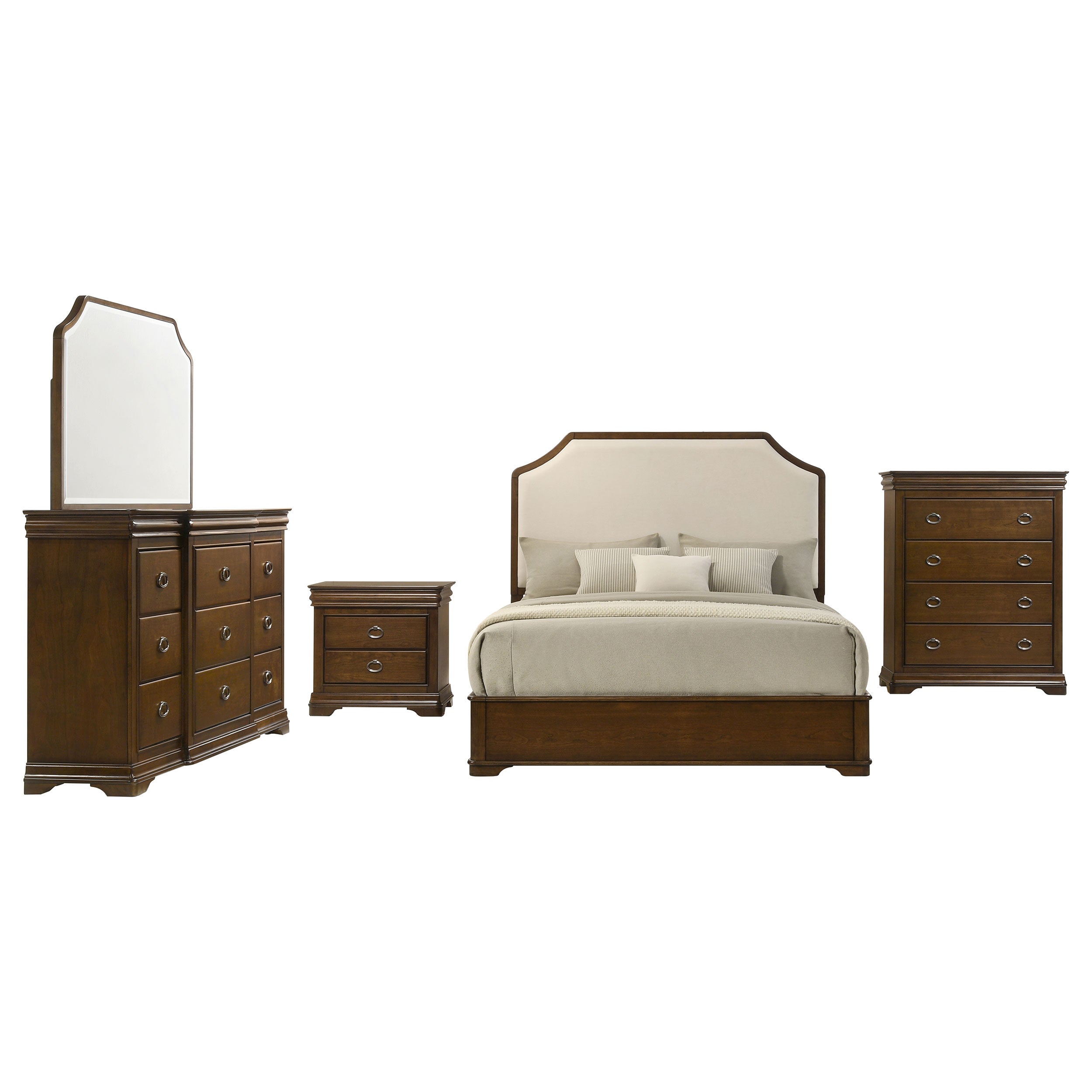 Garland 5-piece Eastern King Bedroom Set Brown Cherry — view 2