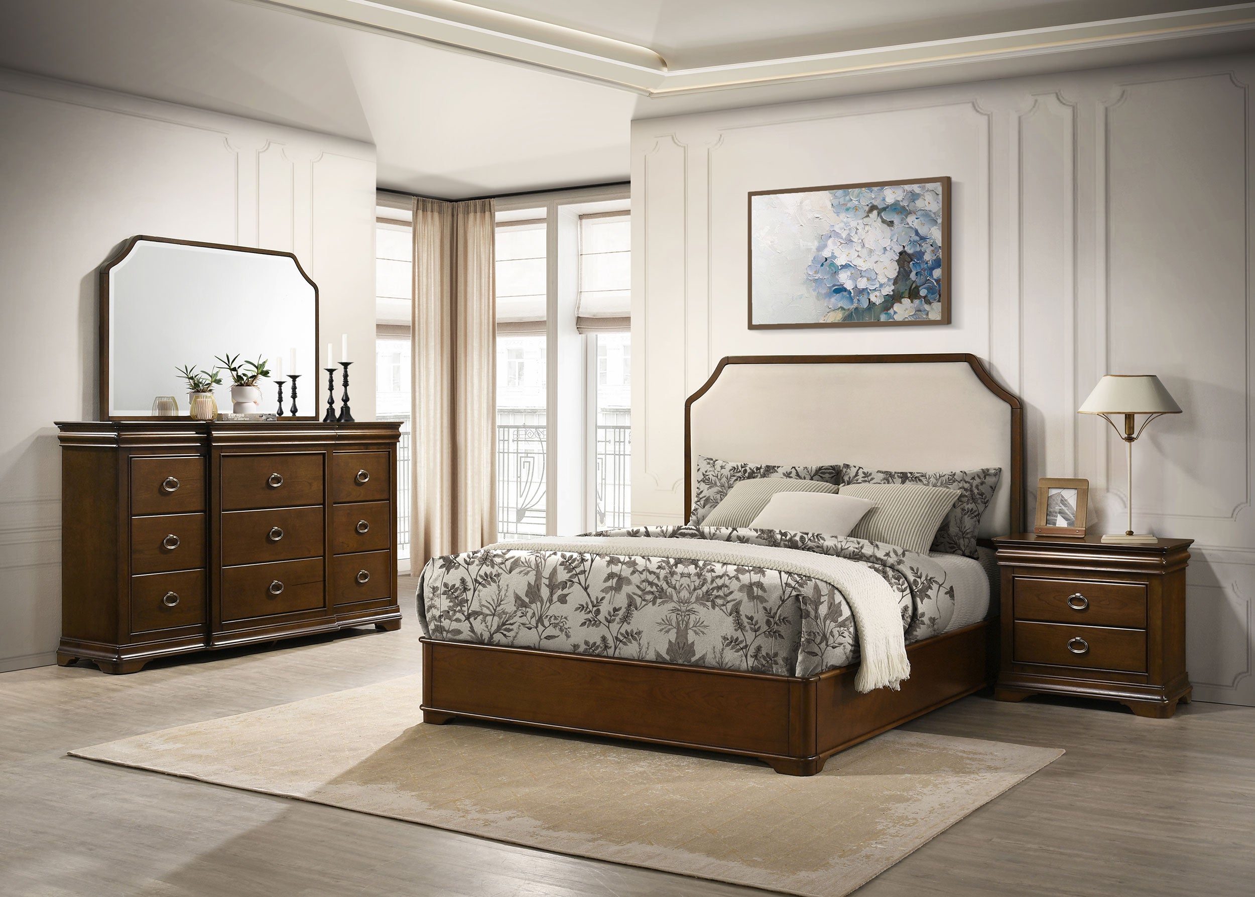 Garland 4-piece Queen Bedroom Set Brown Cherry — view 1