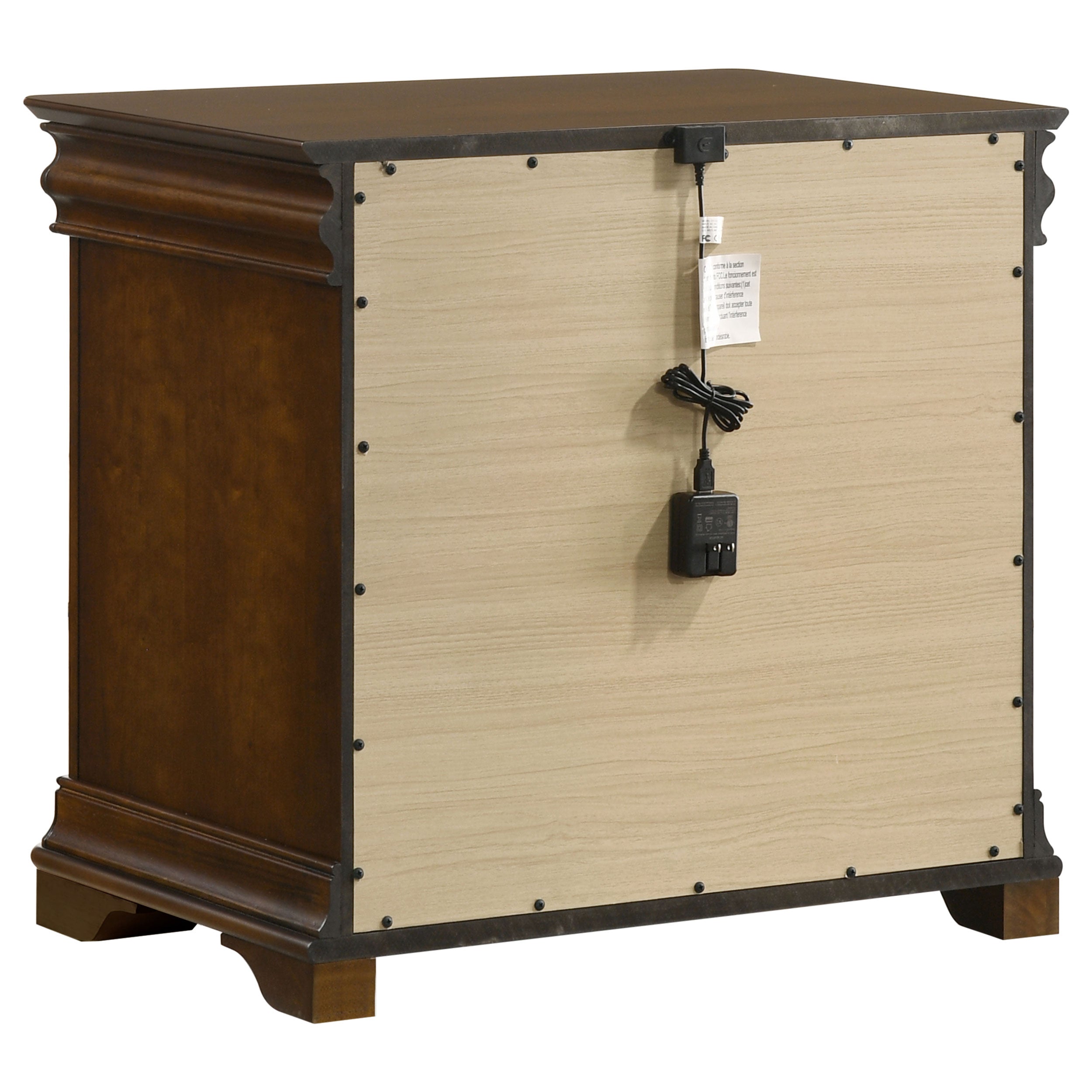 Garland 2-drawer Nightstand Bedside Table Brown Cherry — view 6
