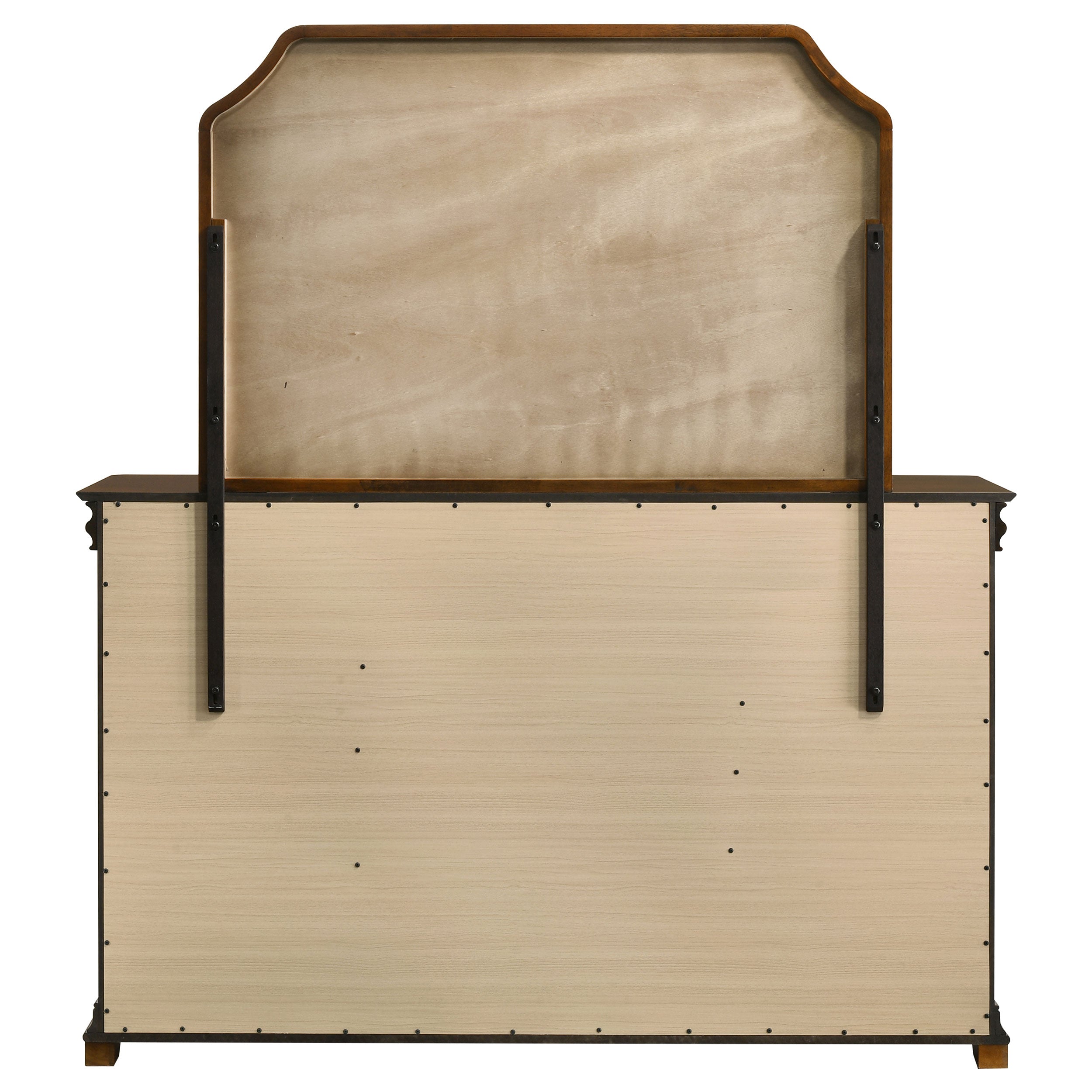 Garland 9-drawer Bedroom Dresser with Mirror Brown Cherry — view 7