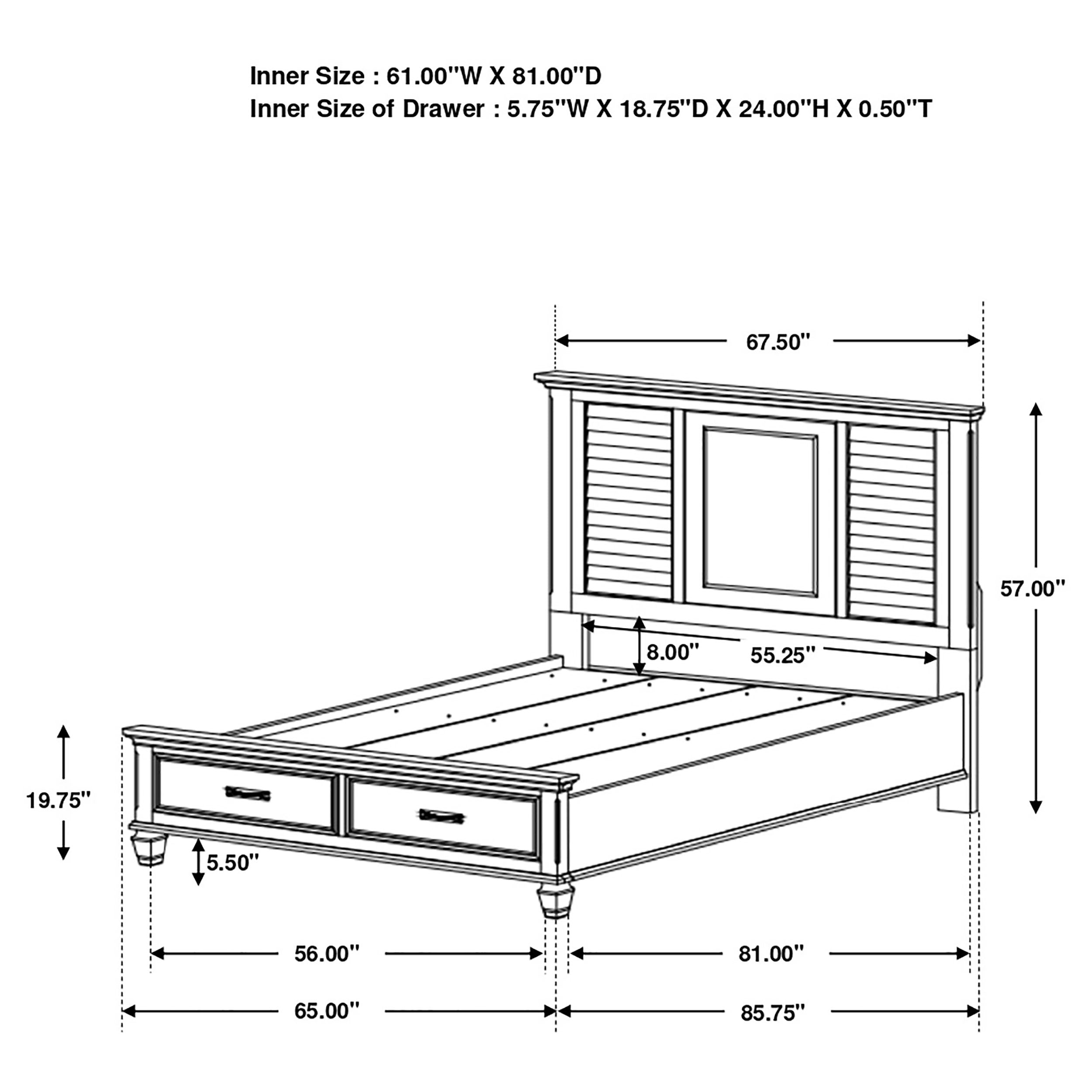 Franco 4-piece Queen Bedroom Set Distressed White — view 9