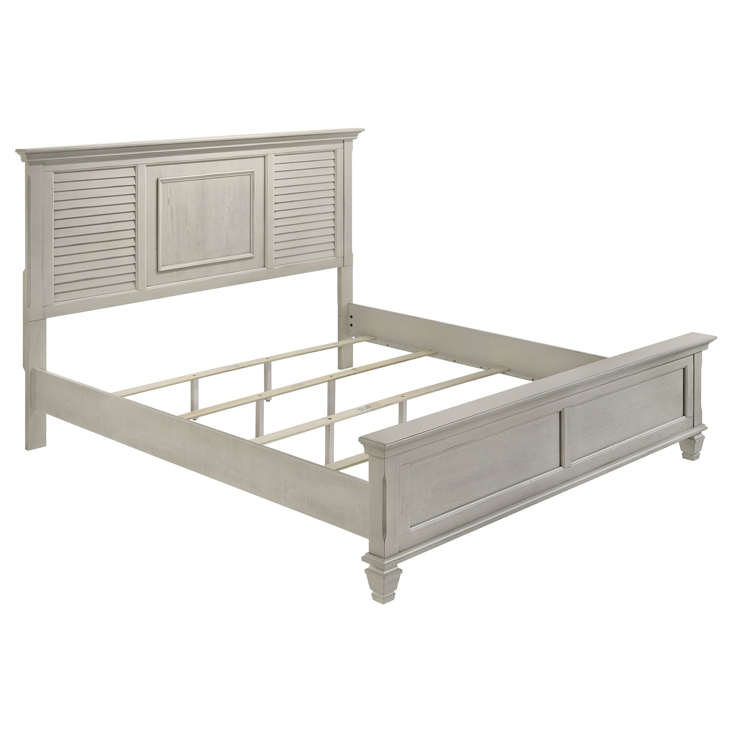 Franco 4-piece Eastern King Bedroom Set Distressed White — view 3