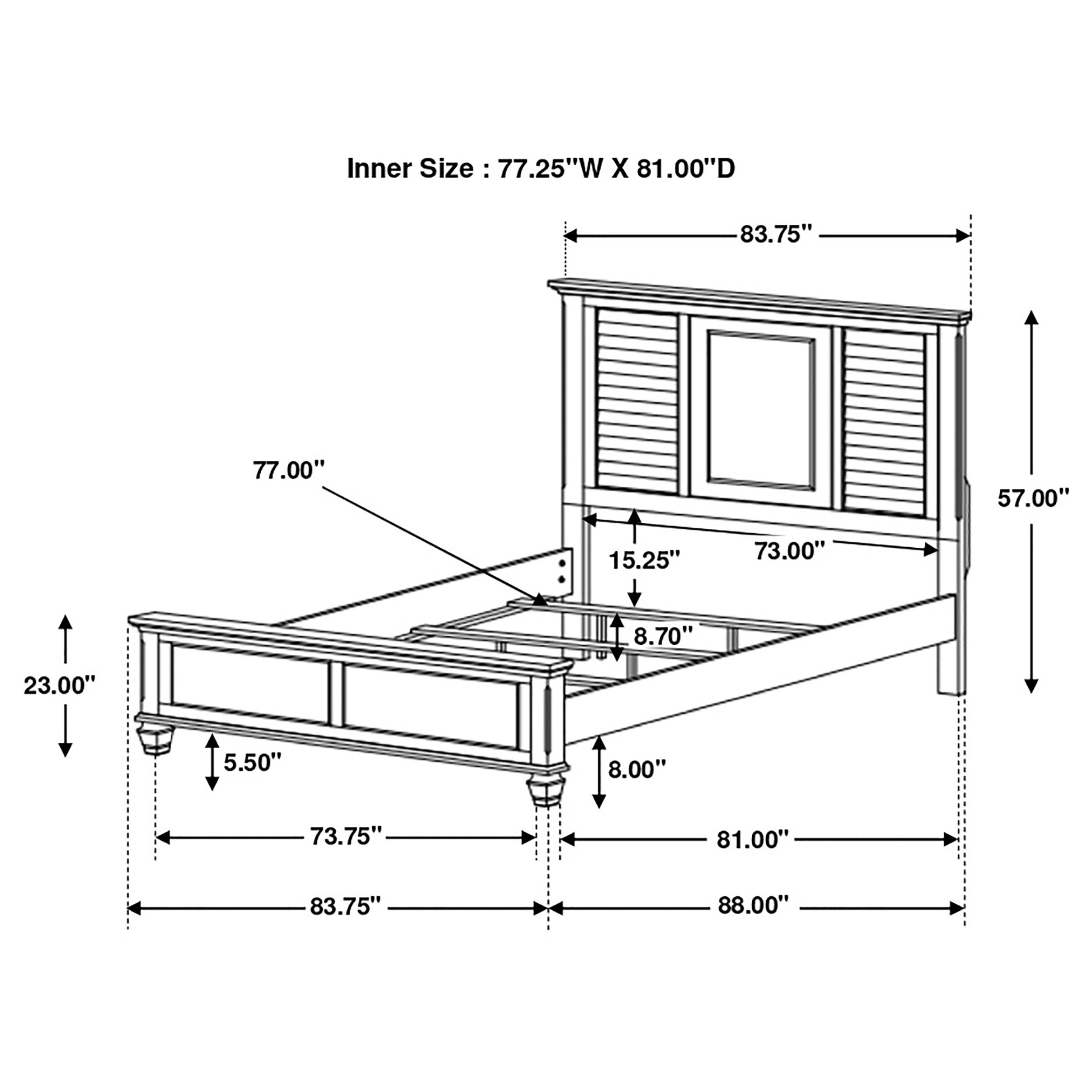 Franco 4-piece Eastern King Bedroom Set Distressed White — view 9