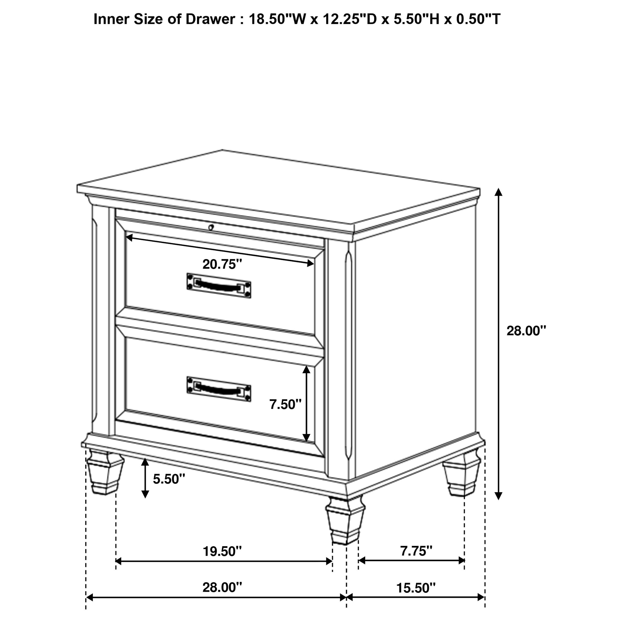 Franco 4-piece Eastern King Bedroom Set Distressed White — view 10