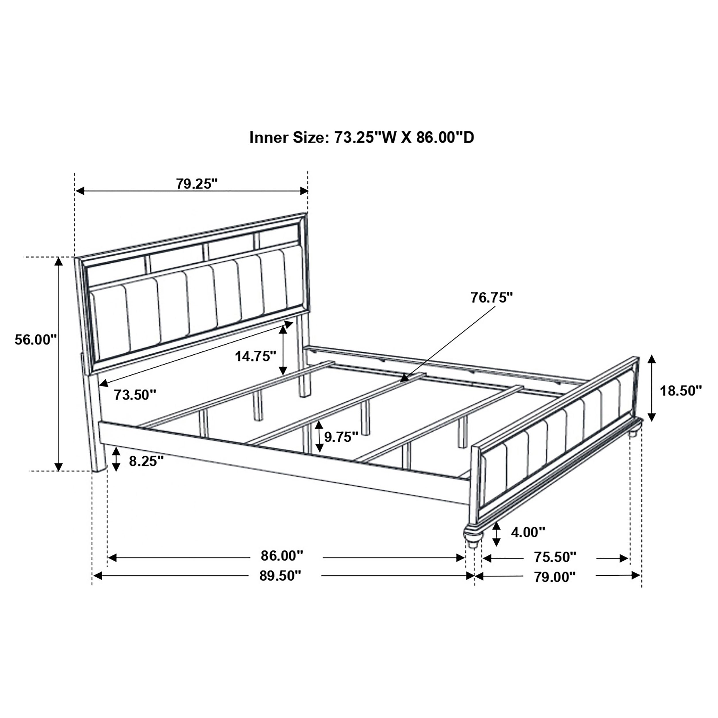 Barzini 5-piece California King Bedroom Set White — view 15