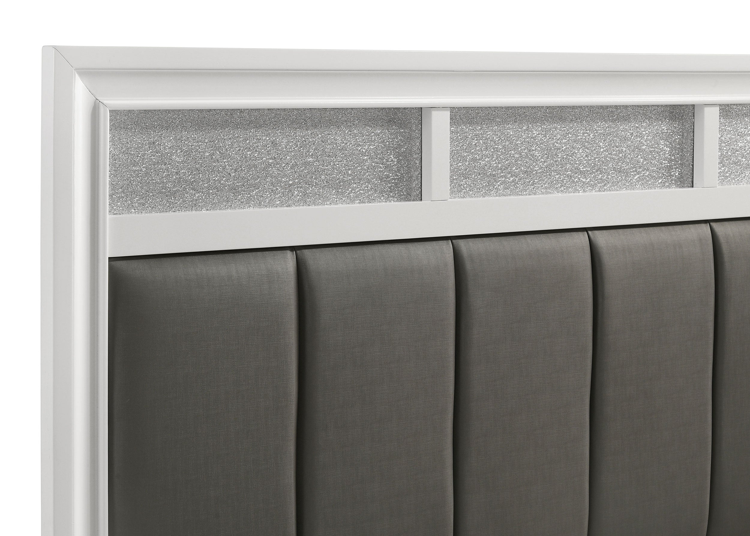 Barzini Wood Queen Panel Bed White — view 7